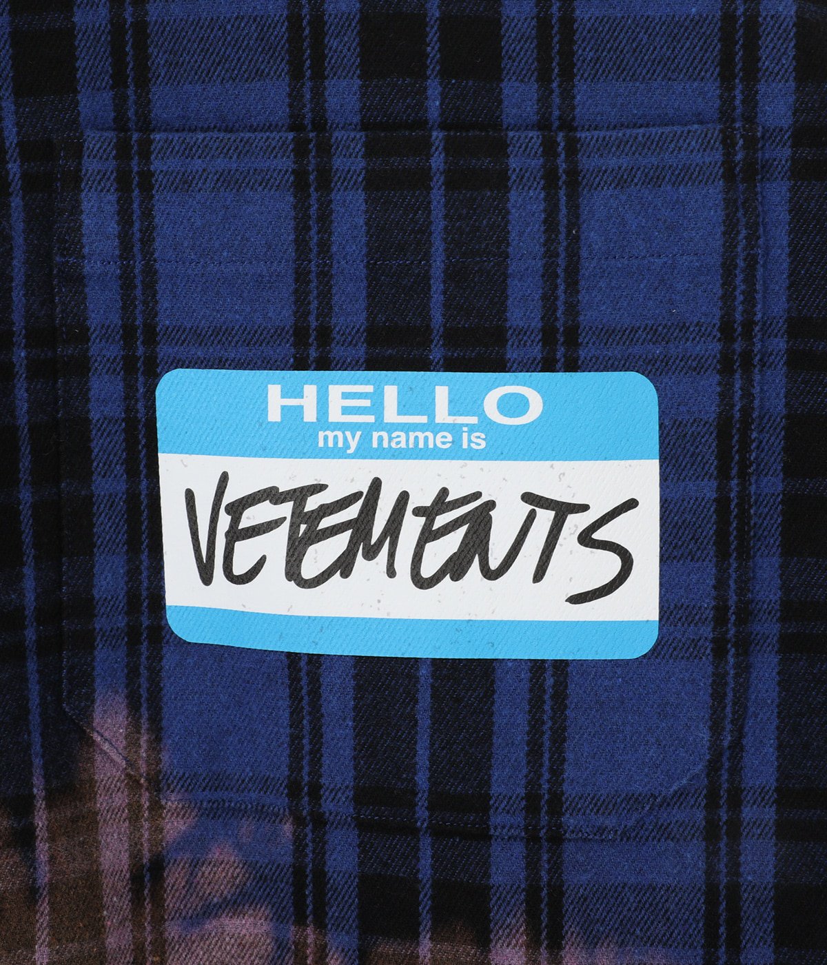 BLEACHED MY NAME IS VETEMENTS FLANNEL SHIRT | VETEMENTS(ヴェトモン