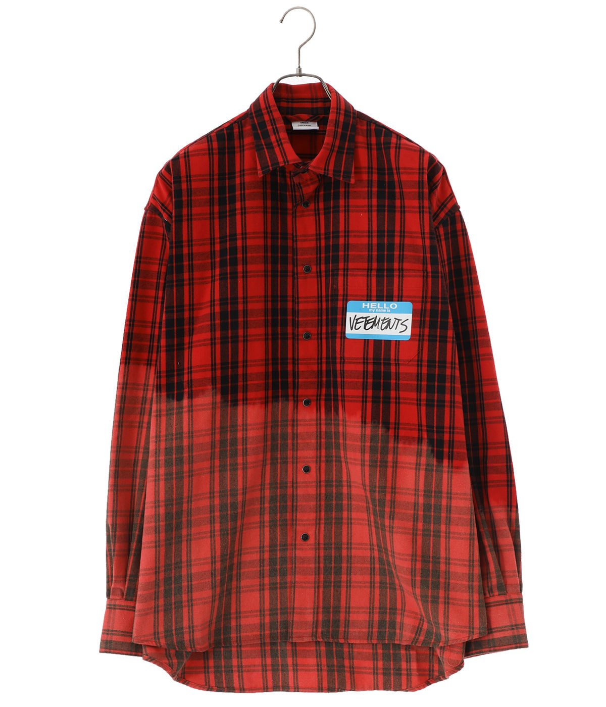 BLEACHED MY NAME IS VETEMENTS FLANNEL SHIRT | VETEMENTS(ヴェトモン) / トップス 長袖シャツ  (メンズ)の通販 - ARKnets 公式通販