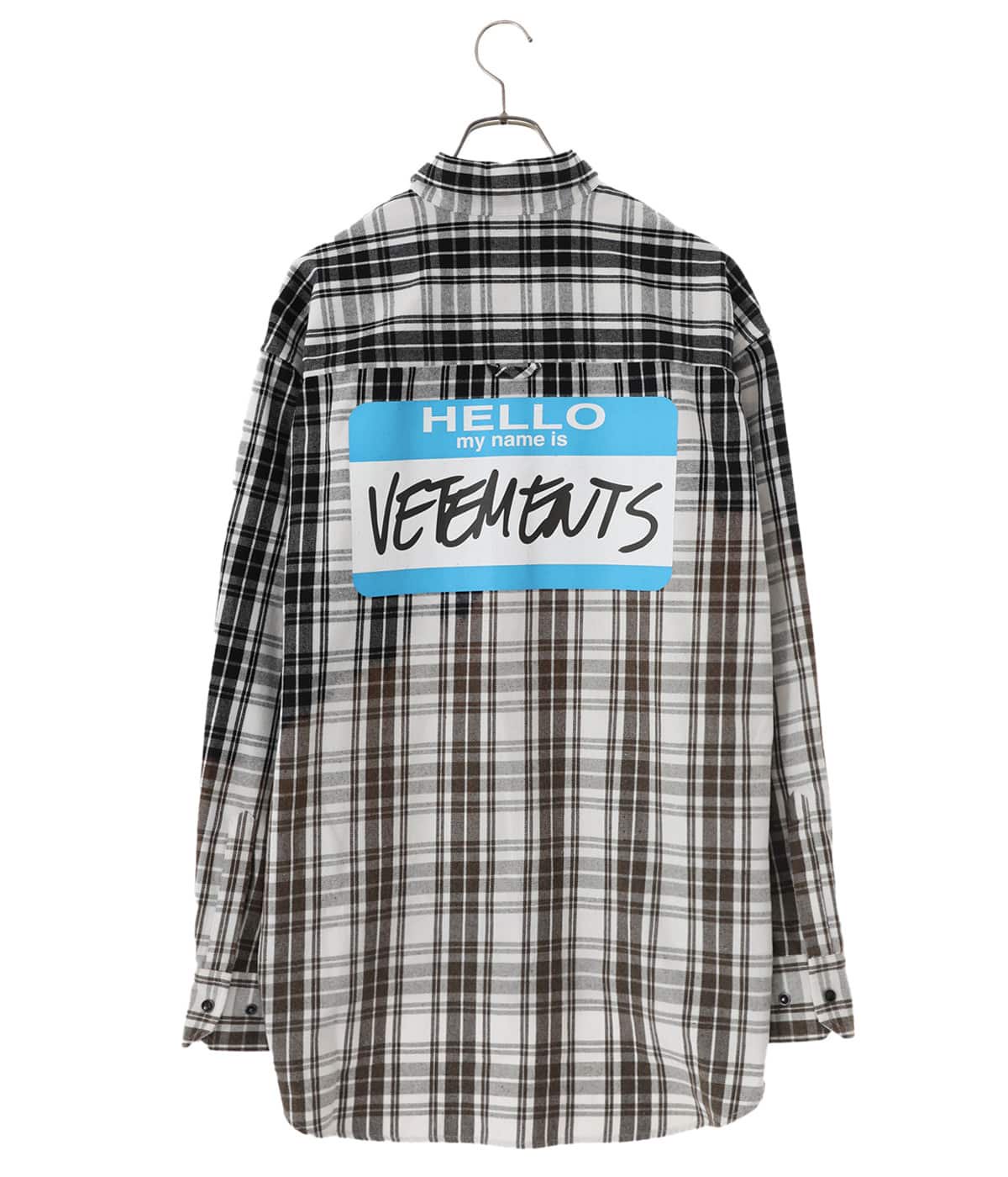 BLEACHED MY NAME IS VETEMENTS FLANNEL SHIRT | VETEMENTS(ヴェトモン