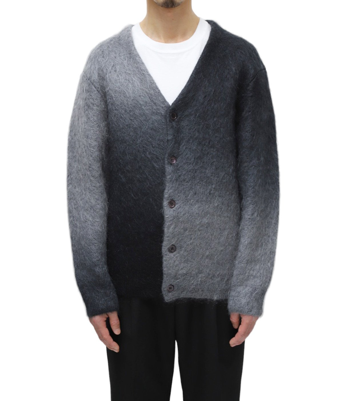 Gradation mohair cardigan