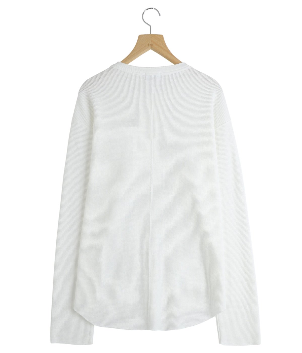 Long-sleeve henry neck waffle T-shirt | UNUSED(アンユーズド