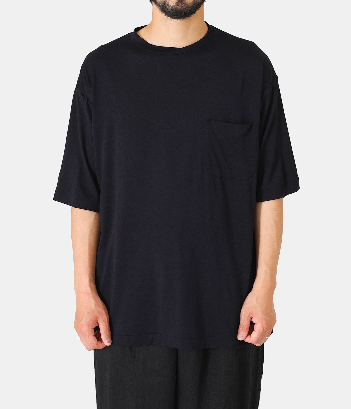 COMOLI ウール天竺 半袖クルー Tシャツ NAVY 22ss サイズ4 - agedor.ma