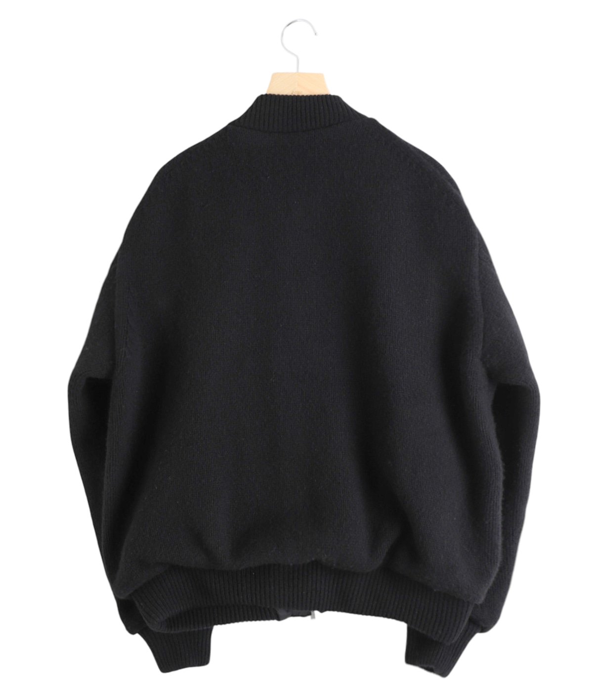 ジャケット・アウター vowels knitted bomber jacket size3 black KNITTED BOMBER JACKET | VOWELS(バウルズ) / アウター ブルゾン