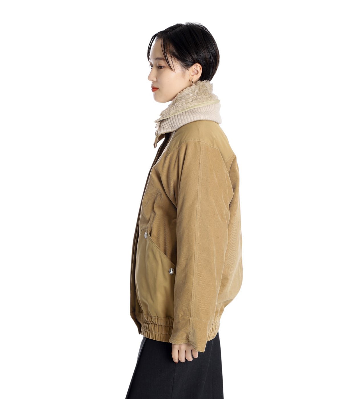 レディース】CORD REVERSIBLE BLOUSON_removal boa liner