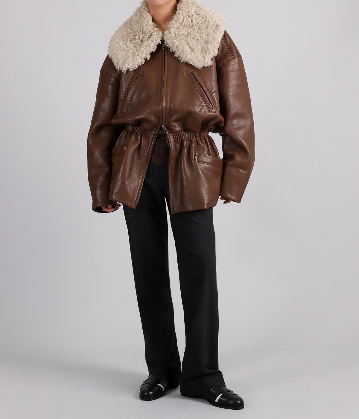 レディース】SHEEP LEATHER BLOUSON_LONG | FUMIKA_UCHIDA(フミカ