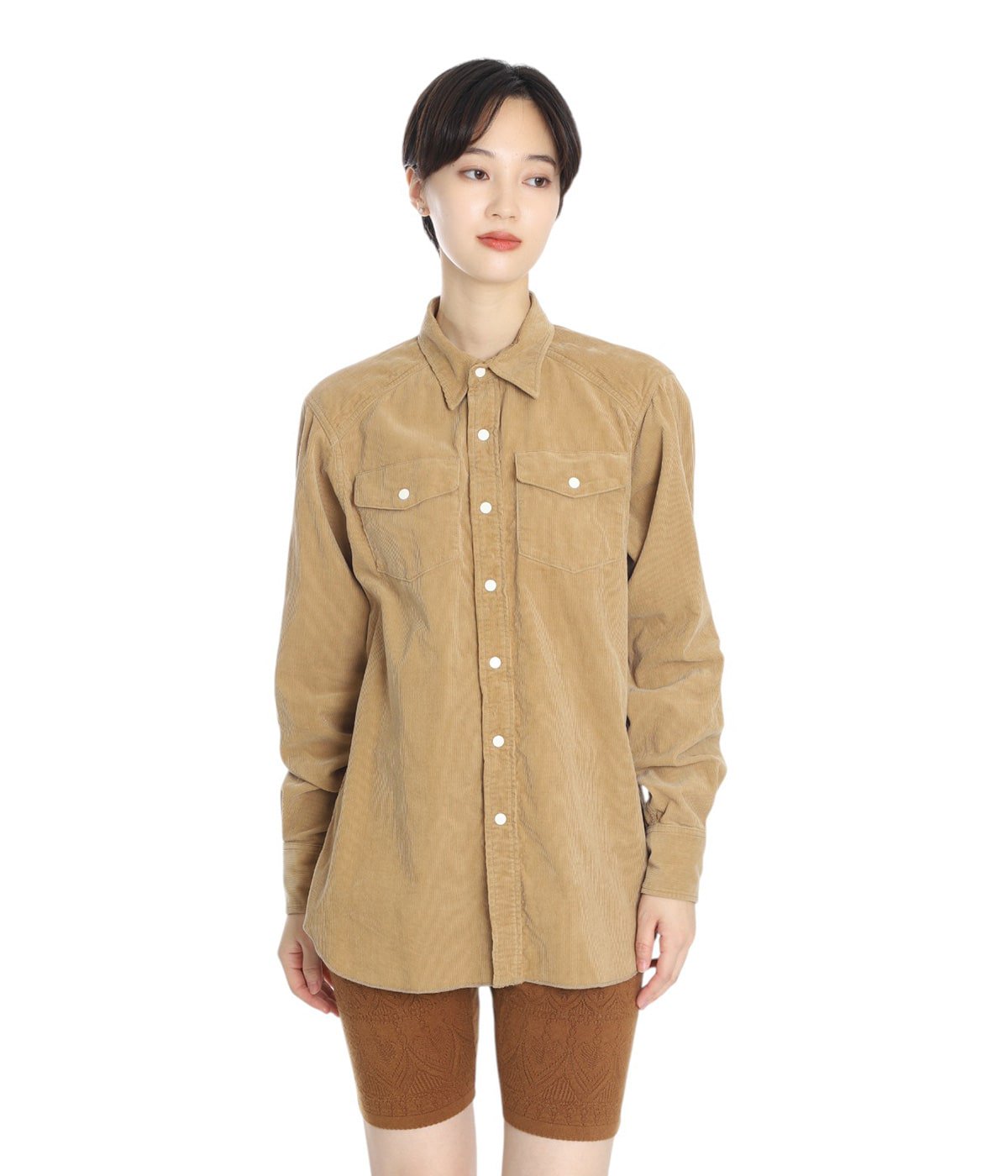 レディース】CORD WORK SHIRT | FUMIKA_UCHIDA(フミカ ウチダ