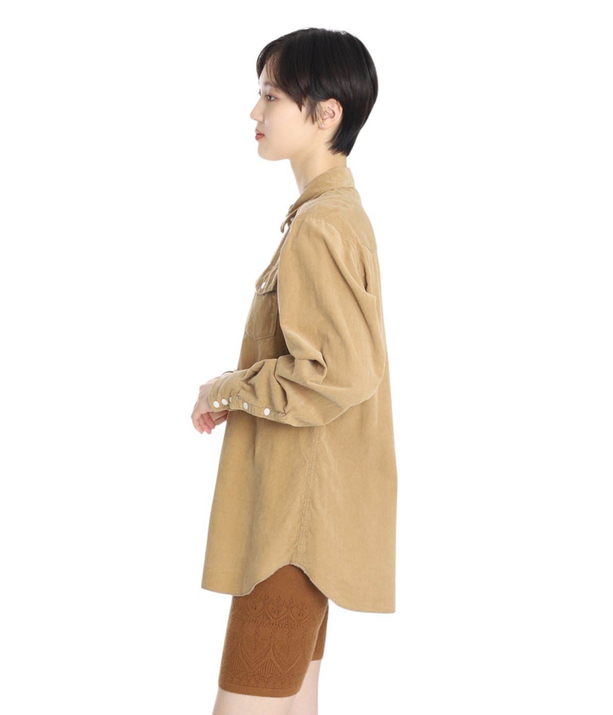 レディース】CORD WORK SHIRT | FUMIKA_UCHIDA(フミカ ウチダ