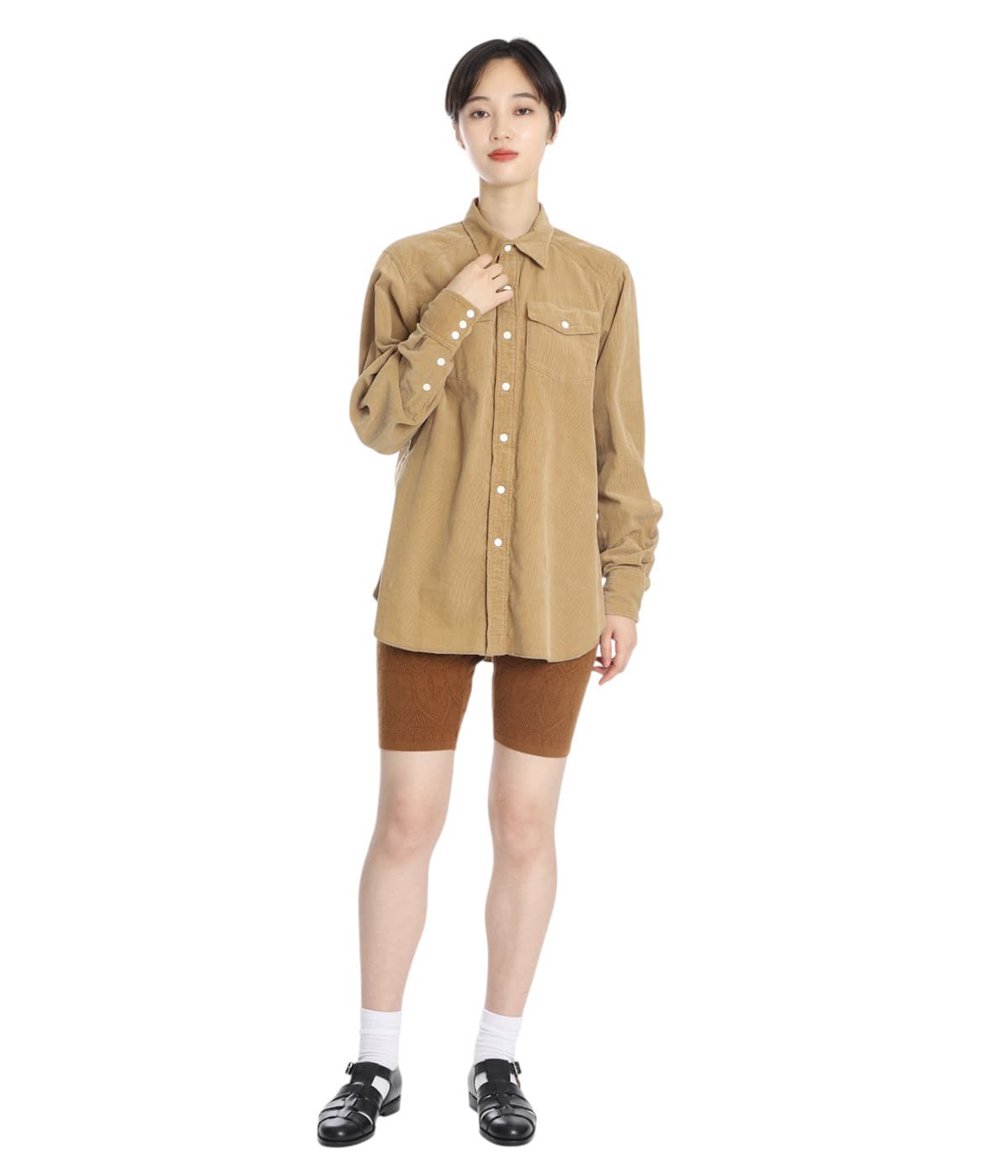 レディース】CORD WORK SHIRT | FUMIKA_UCHIDA(フミカ ウチダ