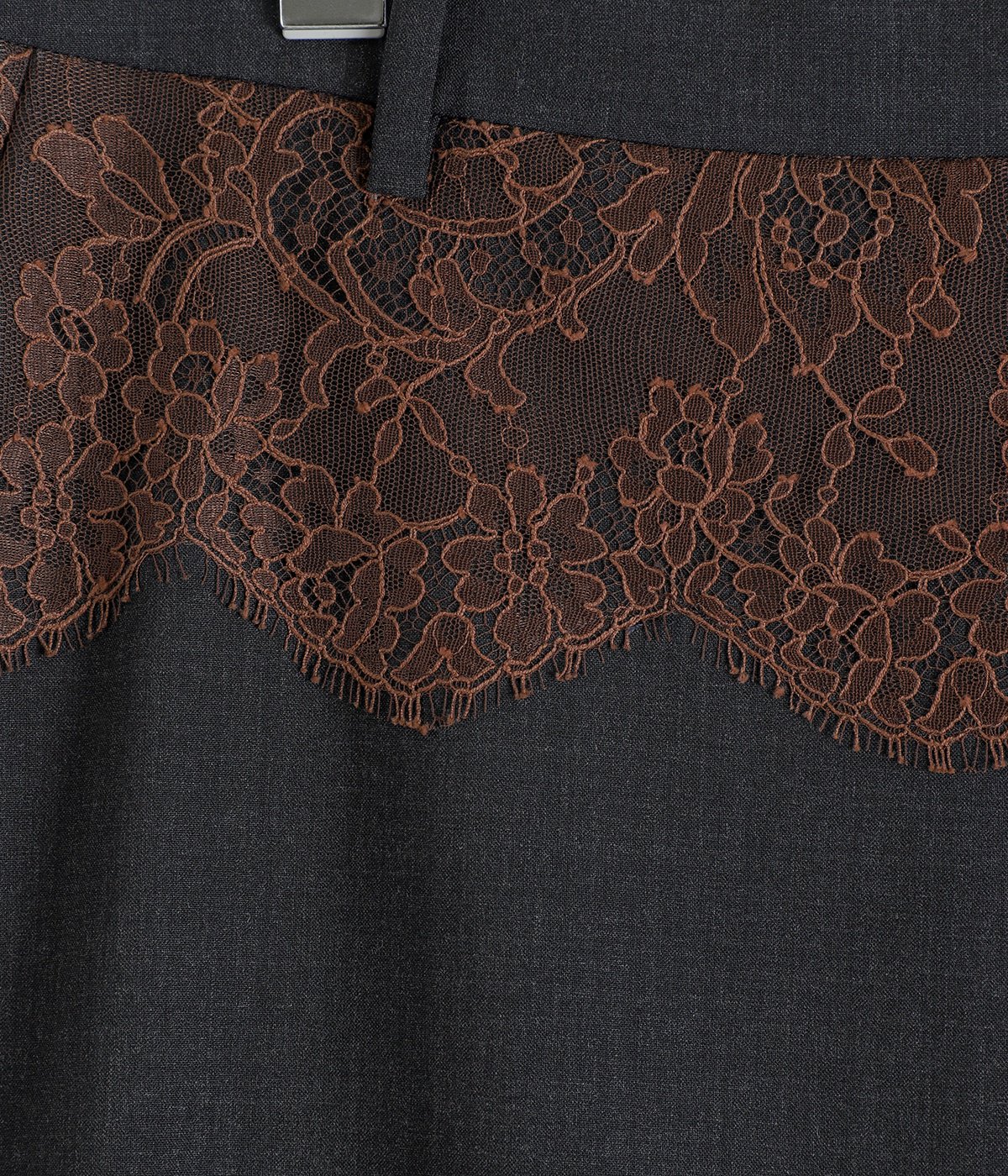 レディース】SUITING LACE WAIST MIDI SKIRT | FUMIKA_UCHIDA(フミカ