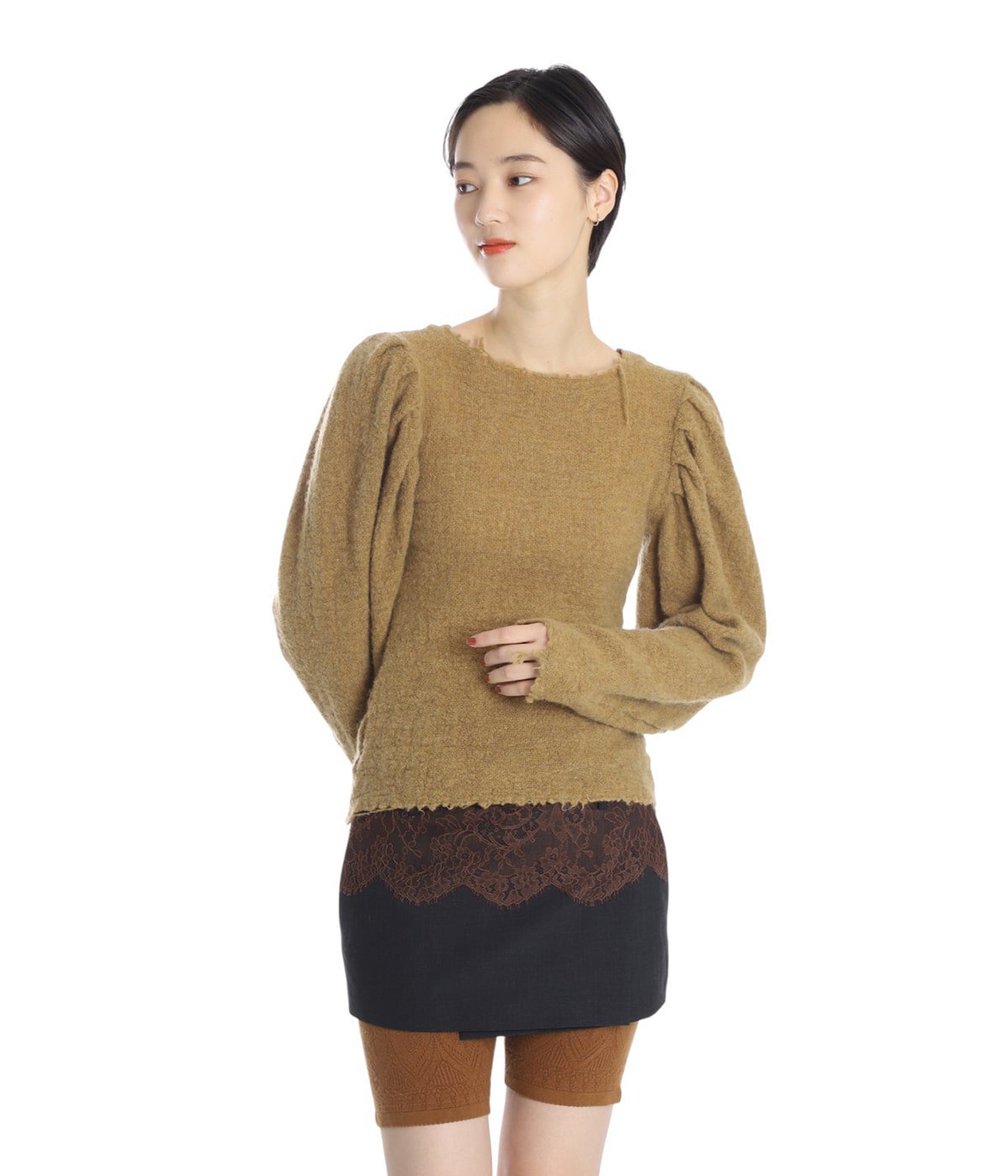 レディース】GAUZE SHETLAND PUFF-SLEEVE TOP | FUMIKA_UCHIDA(フミカ レディース】GAUZE SHETLAND PUFF-SLEEVE TOP | FUMIKA_UCHIDA(フミカ