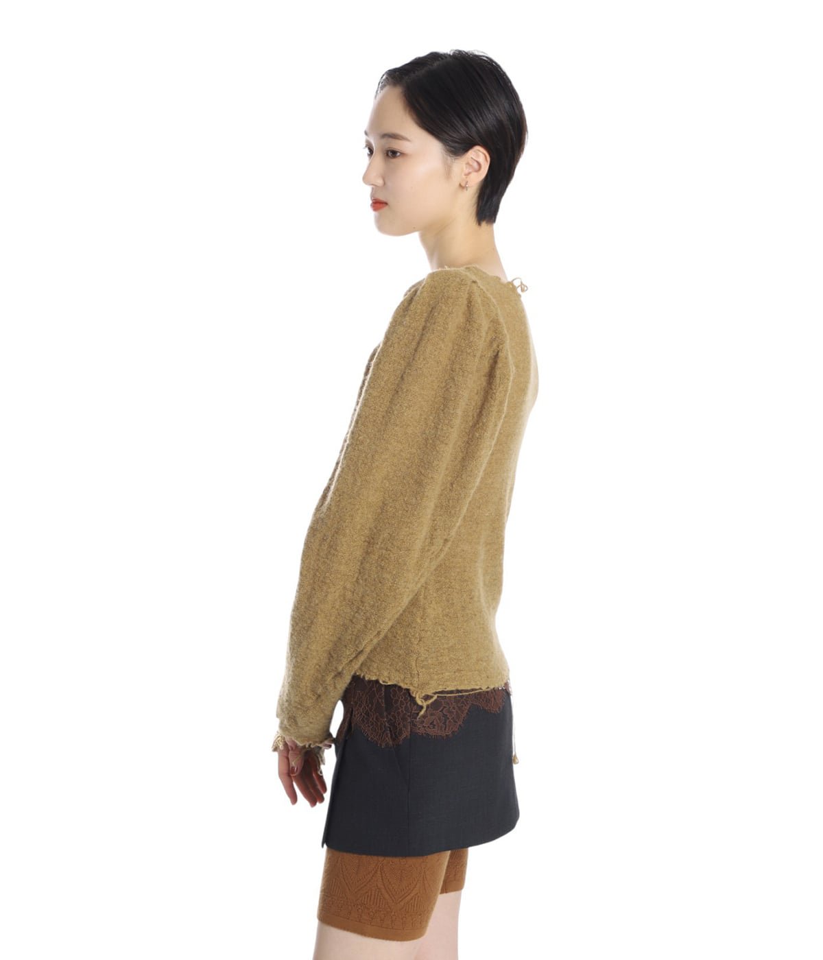 レディース】GAUZE SHETLAND PUFF-SLEEVE TOP | FUMIKA_UCHIDA(フミカ レディース】GAUZE SHETLAND PUFF-SLEEVE TOP | FUMIKA_UCHIDA(フミカ