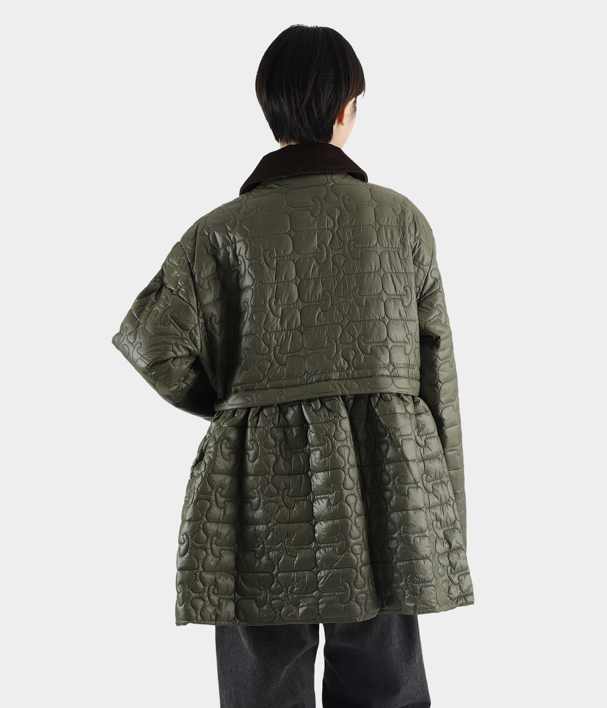 レディース】Shiny Quilt Midi Jacket w. Flare | GANNI(ガニー 