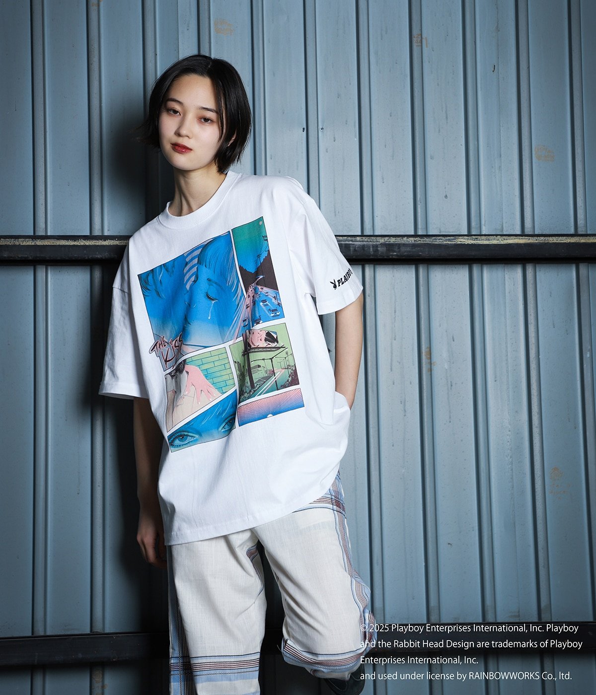 pameopose完売　PLAYBOYコラボ　タグ付 パメオポーズ×プレイボーイ、“水色バニーガール”のトップス＆クラッチ