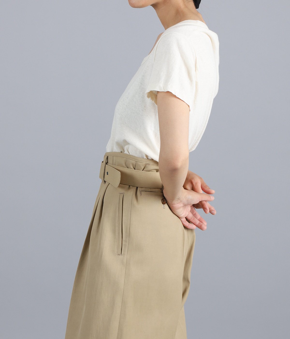 レディース】Trapezoid neck T-shirt | FUMIKA_UCHIDA(フミカ ウチダ