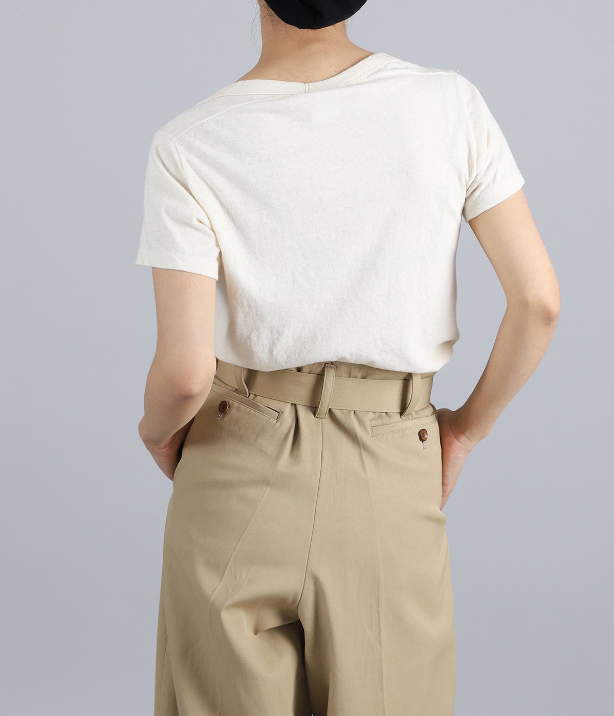 レディース】Trapezoid neck T-shirt | FUMIKA_UCHIDA(フミカ ウチダ