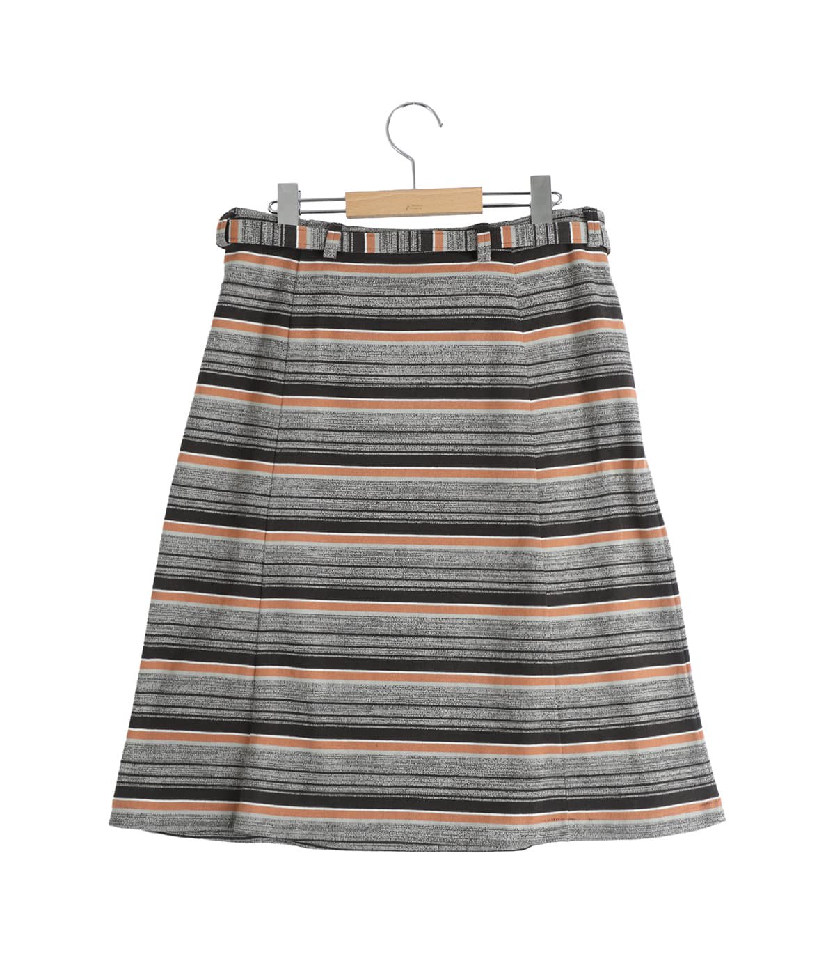 レディース】Grandrelle multi stripe belted skirt | FUMIKA_UCHIDA