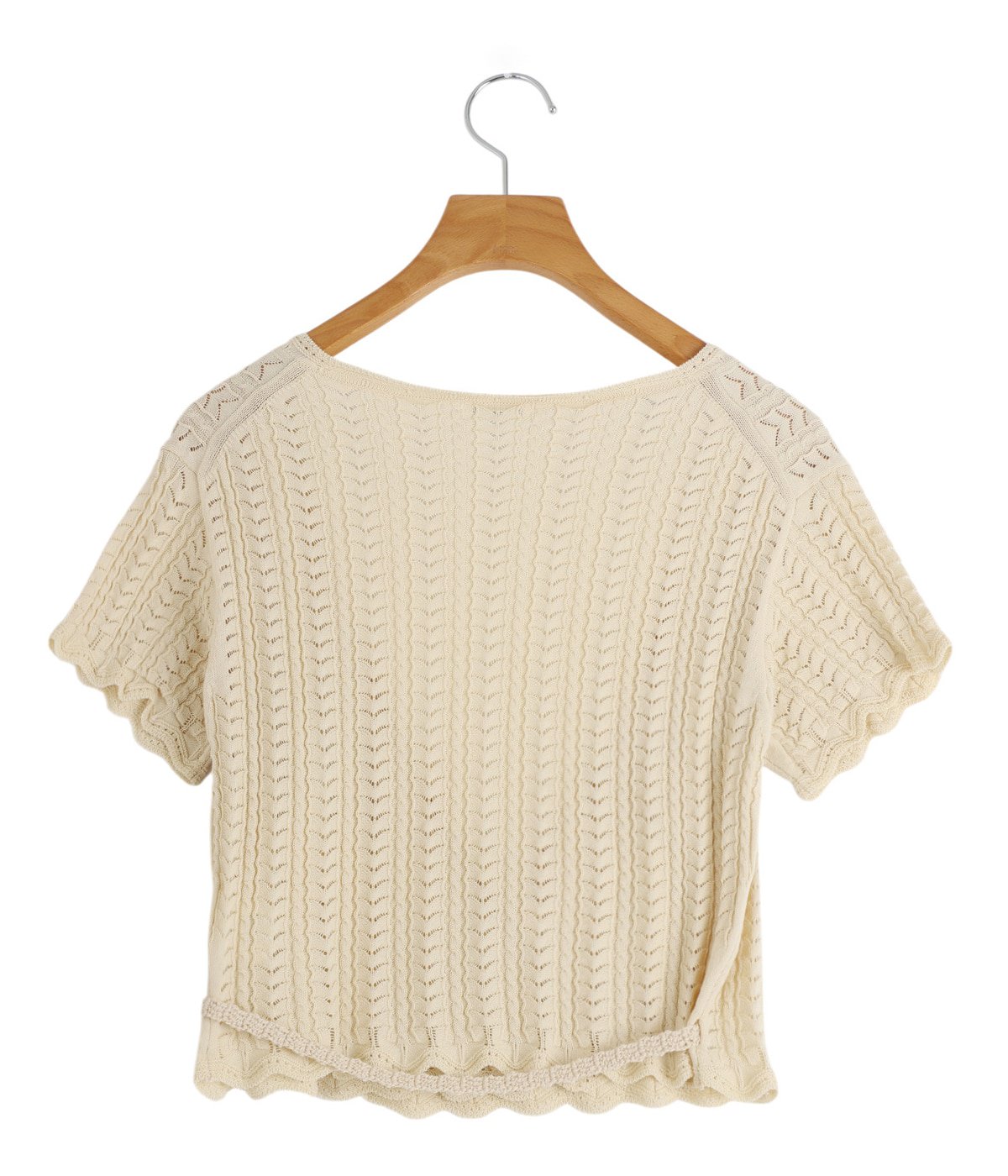 レディース】Lace knit cache-coeur top | FUMIKA_UCHIDA(フミカ