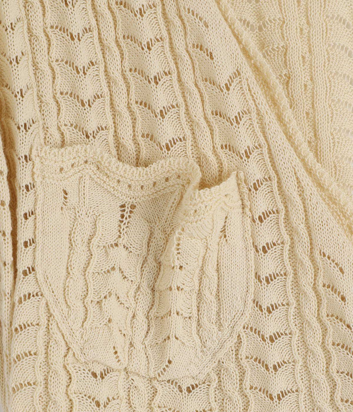 レディース】Lace knit cache-coeur top | FUMIKA_UCHIDA(フミカ