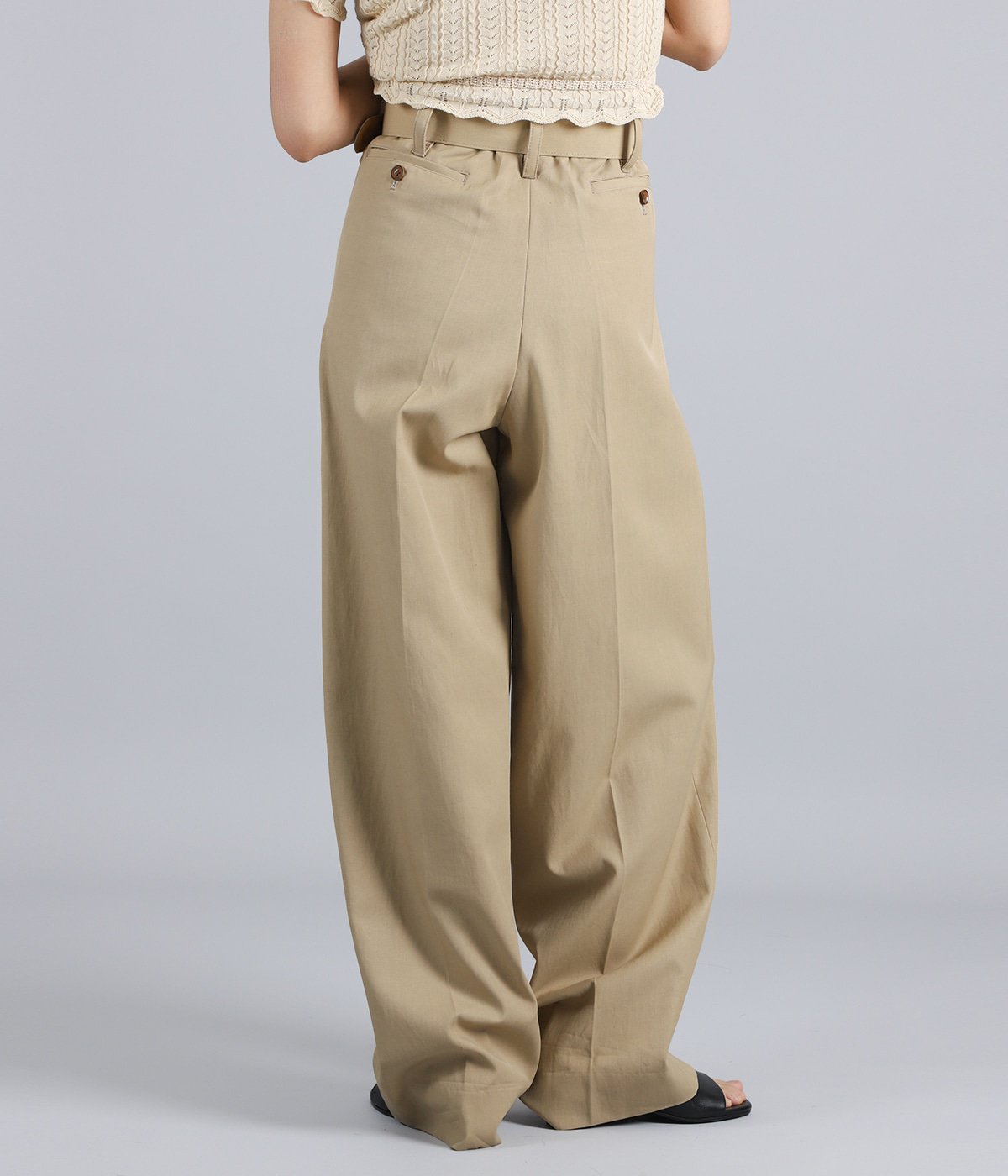 レディース】Twil belted trousers | FUMIKA_UCHIDA(フミカ ウチダ