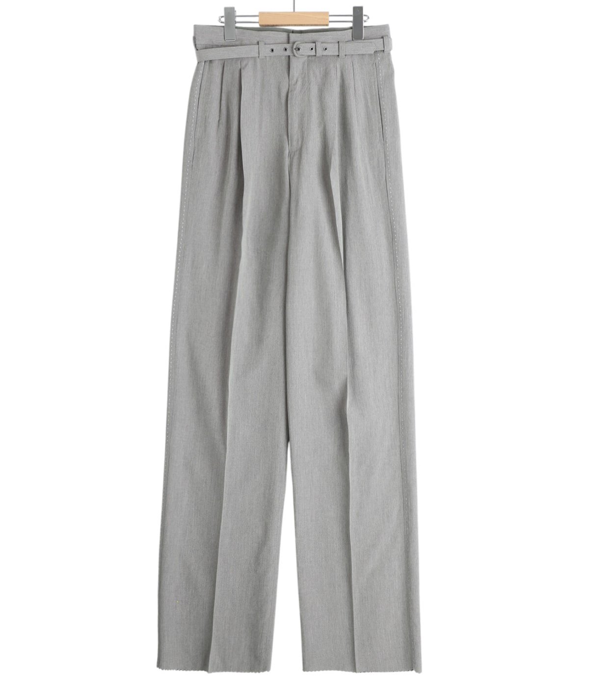 レディース】Chambray two-tuck slacks | FUMIKA_UCHIDA(フミカ ウチダ