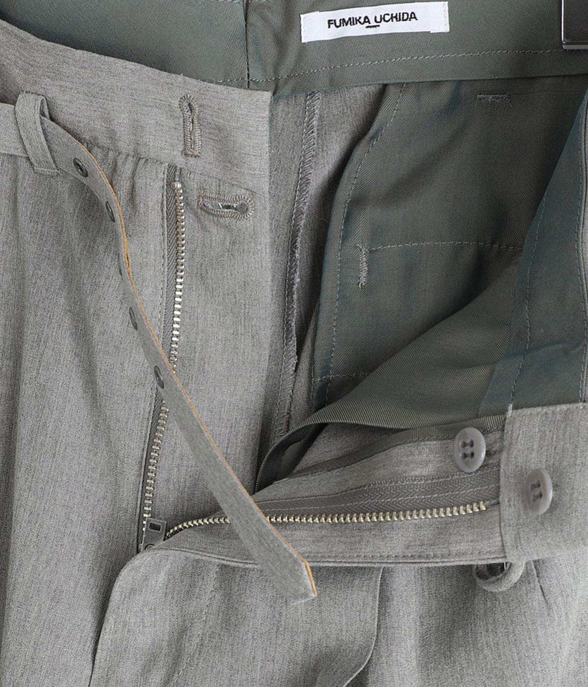 レディース】Chambray two-tuck slacks | FUMIKA_UCHIDA(フミカ ウチダ