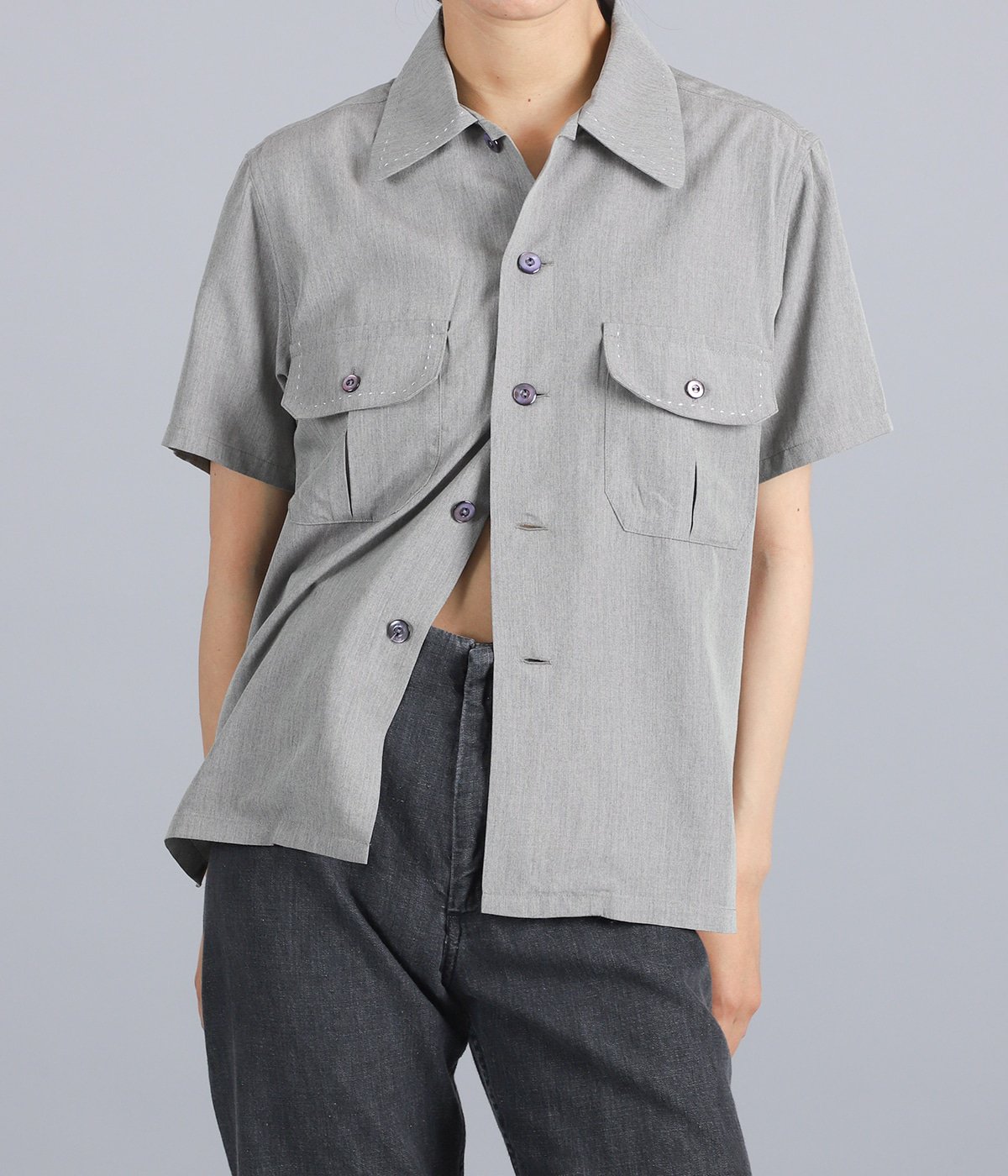 レディース】Chambray short sleeve shirt | FUMIKA_UCHIDA(フミカ