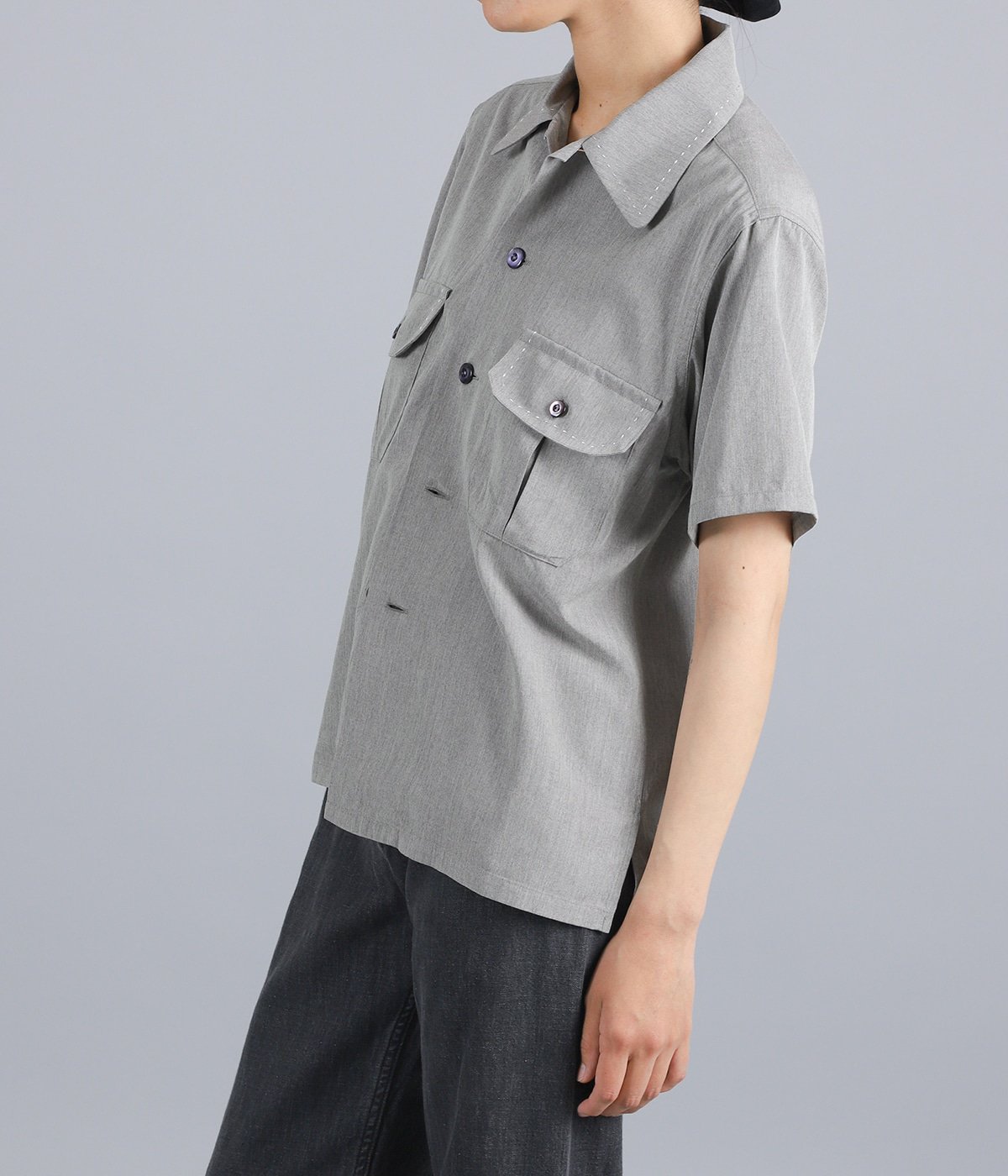 レディース】Chambray short sleeve shirt | FUMIKA_UCHIDA(フミカ
