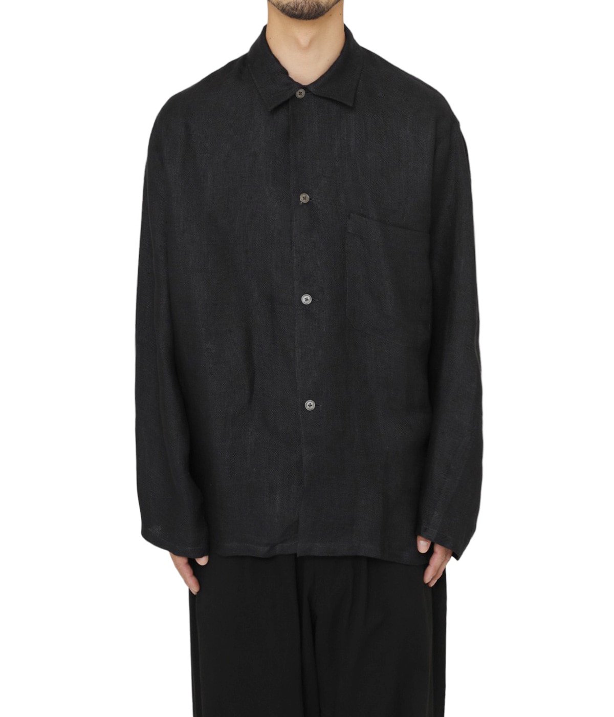 リネン シャツジャケット | COMOLI(コモリ) / トップス 長袖シャツ