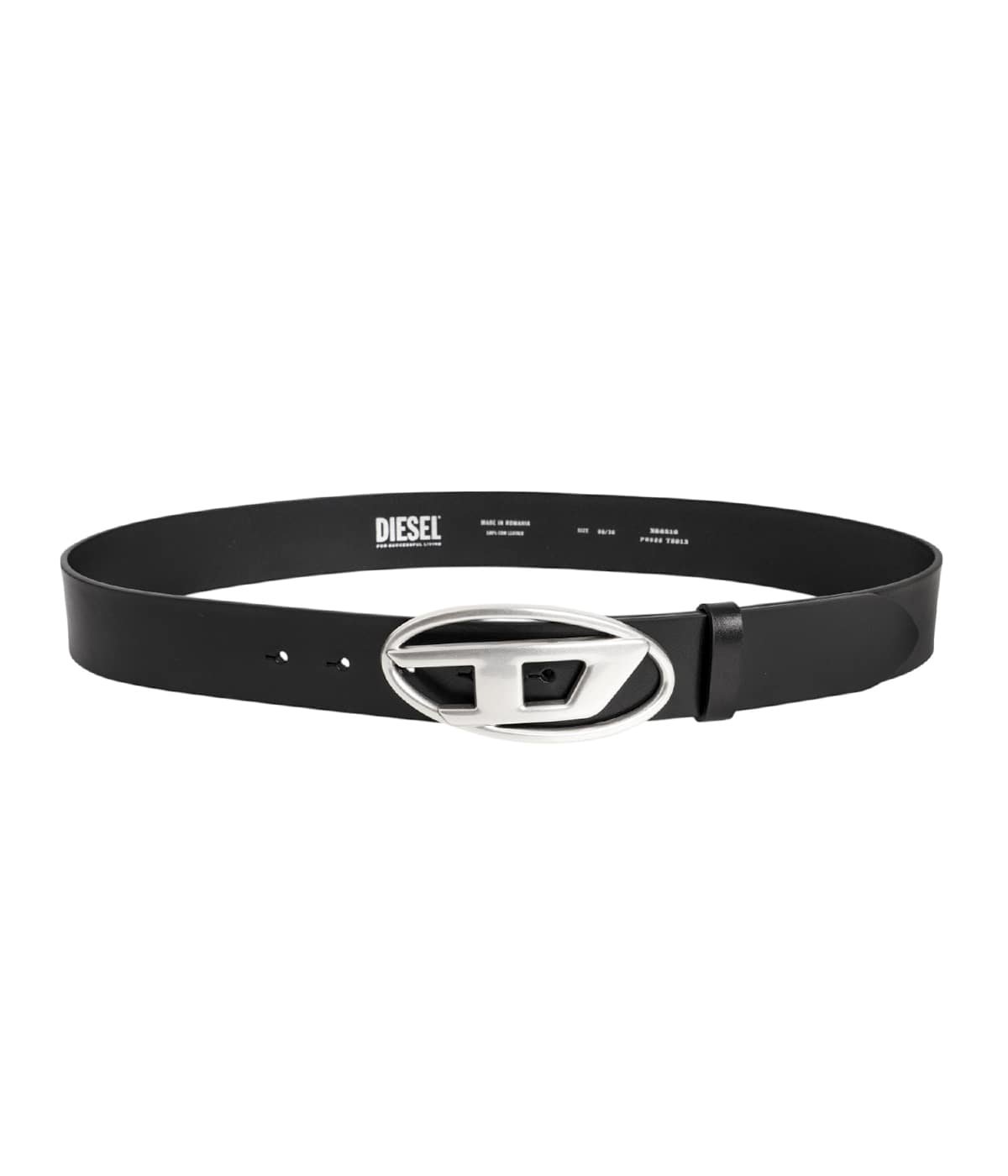 【 SALE】DIESEL ディーゼル B-1dr ベルト ブラック 85 B-1DR: Leather Belt with silver D logo buckle | Diesel