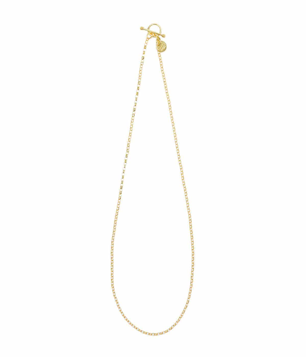 Round link necklace 24K ALL coating | XOLO JEWELRY(ショロ