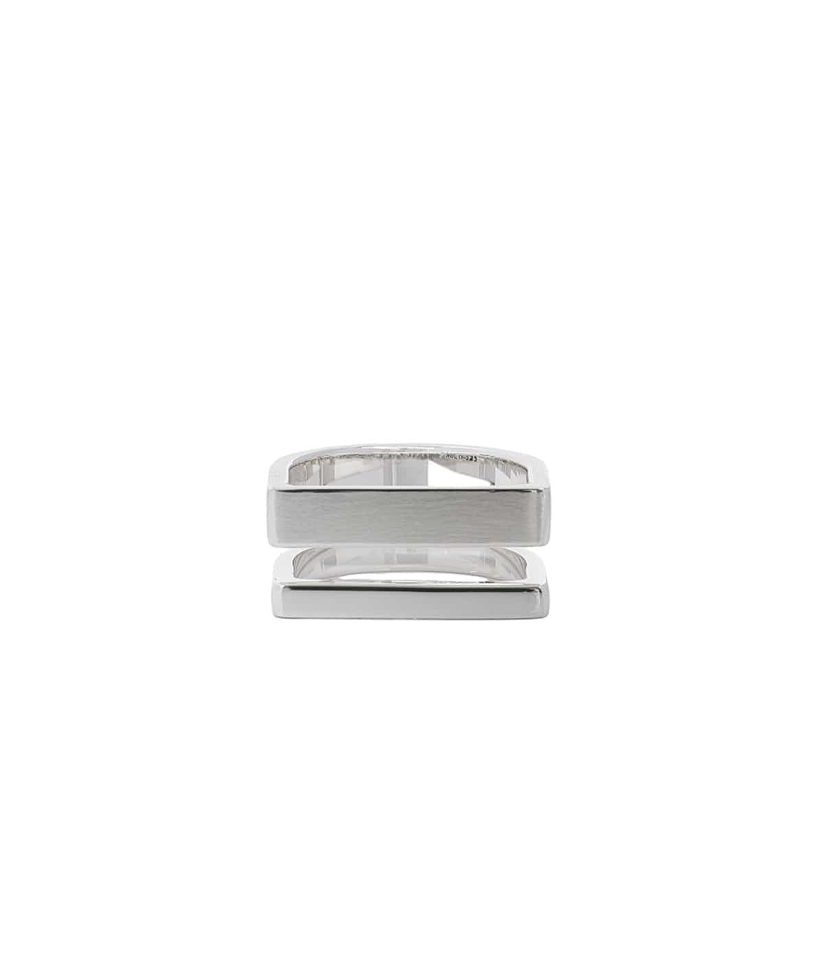 Different Width Ring with Hair Line | XOLO JEWELRY(ショロ