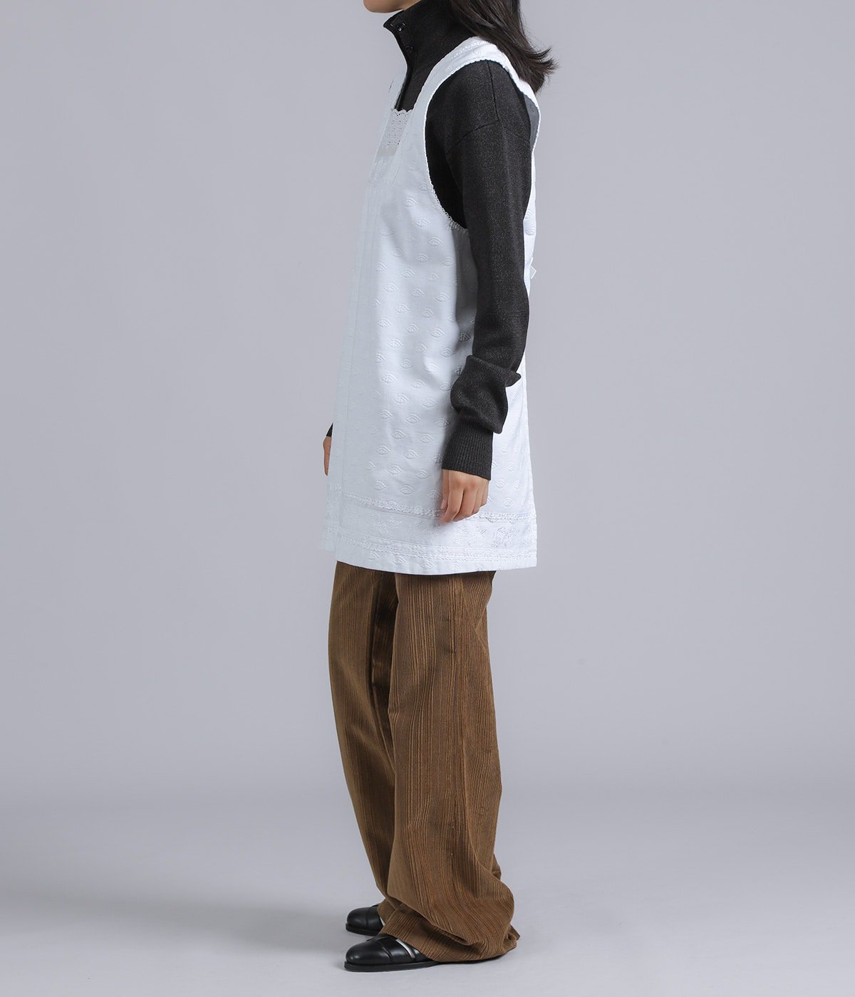 フミカウチダ ヴィンテージ 希少 クロシェ レース ミニエプロン レディース】Matelasse Apron Dress | FUMIKA_UCHIDA(フミカ ウチダ
