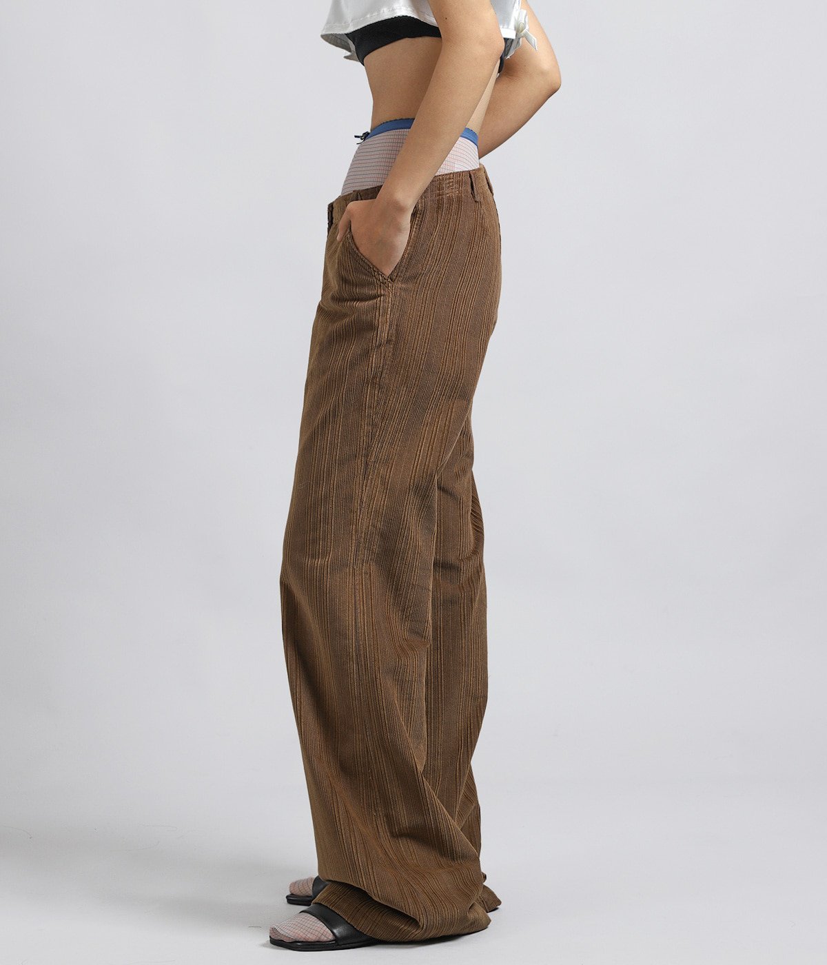 レディース】Cord Low-waist Trousers | FUMIKA_UCHIDA(フミカ ウチダ