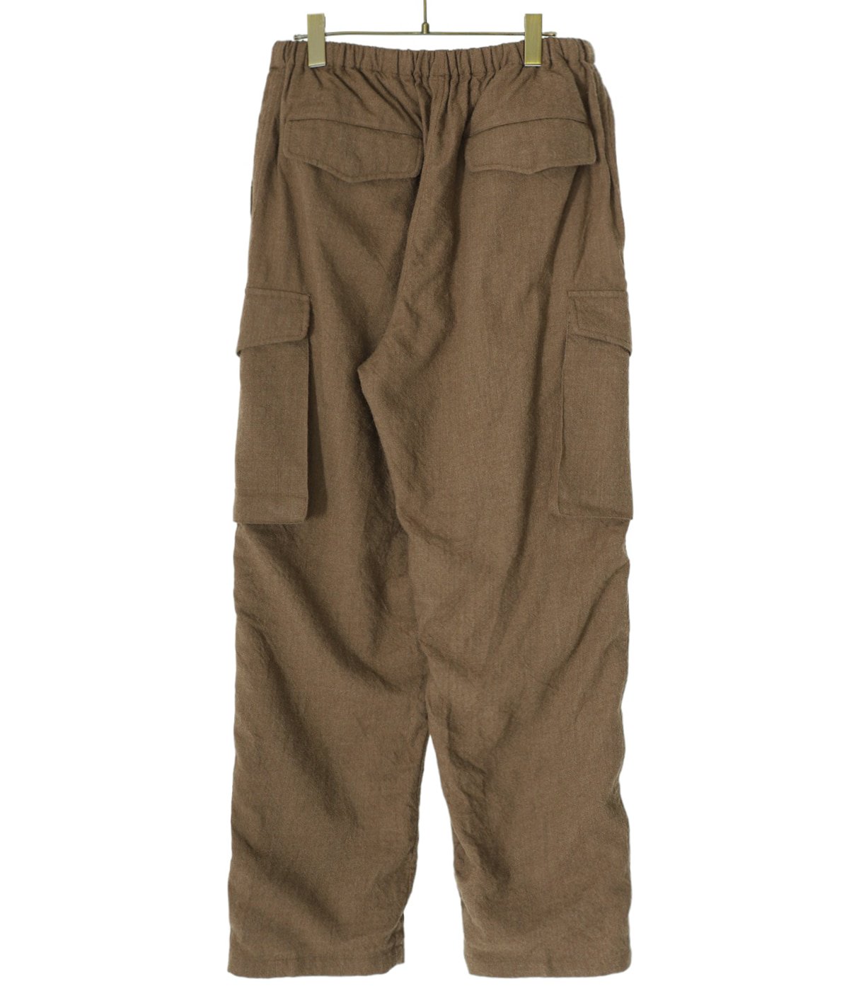 comoli 23aw KHAKI 縮絨ウール 6P パンツ-