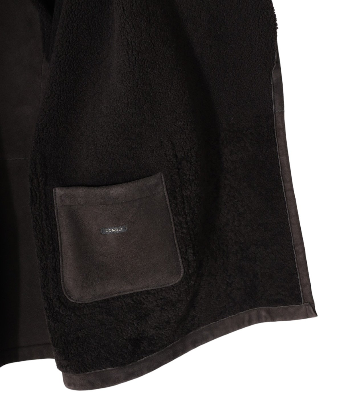 【希少】comoli ムートン　ブラウン サイズ3 シープスキン ショールカラーコート | COMOLI(コモリ) / アウター