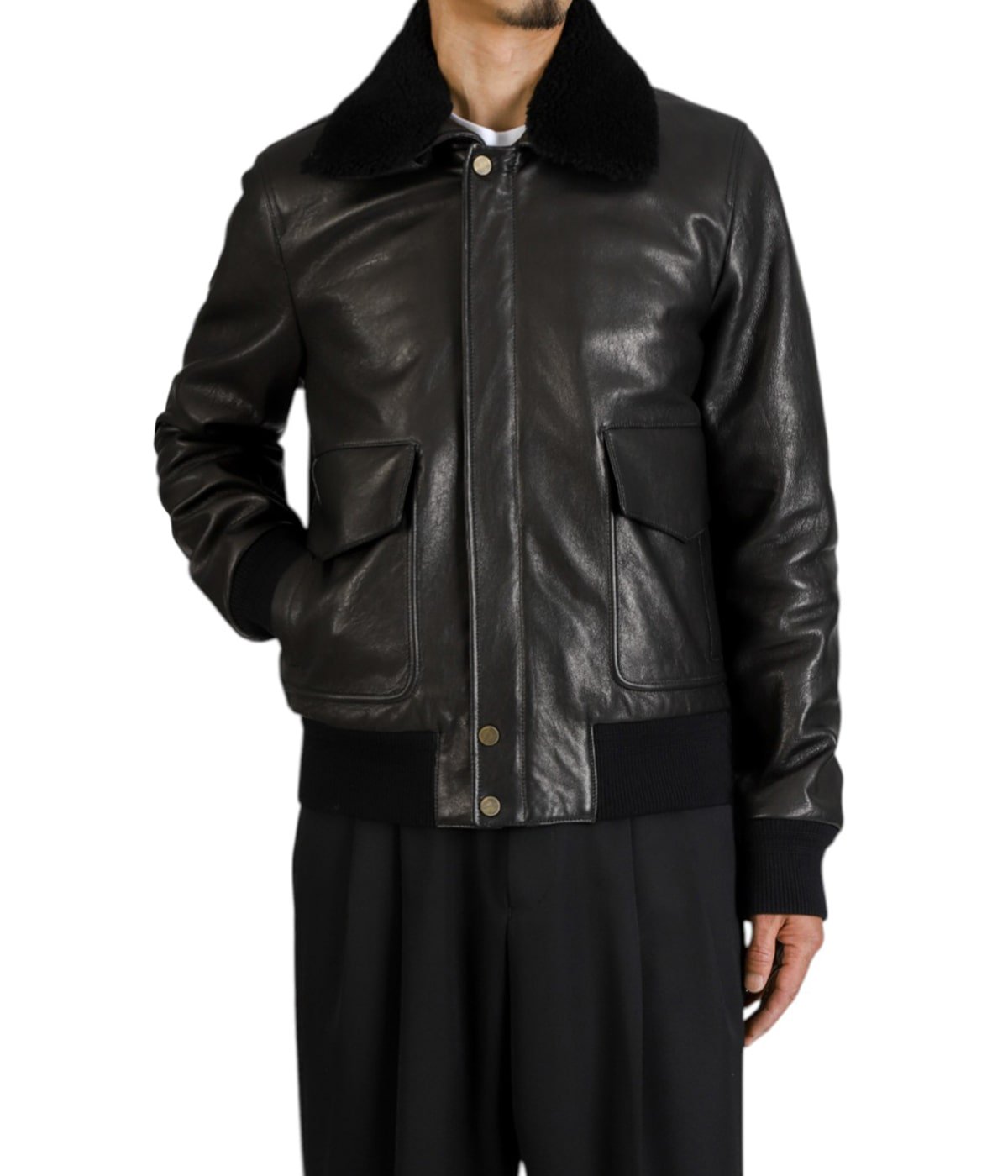 AZ Ver.2 JACKET ブラックレザー　ジャケット 革ジャン セミダブル レザージャケット｜カドヤ公式オンラインショップ