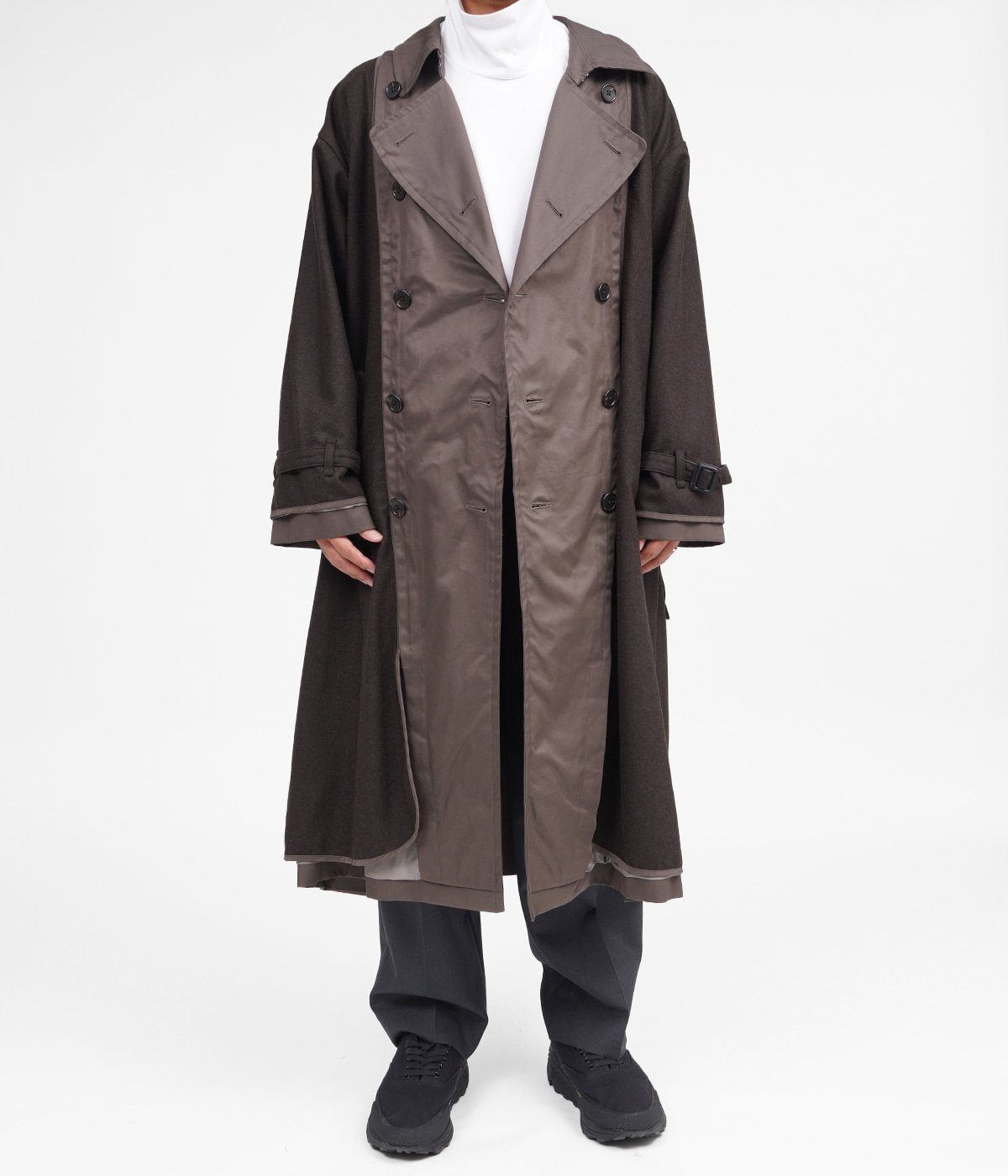 YOKE reversible long trench coat ヨーク ジャケット/アウター