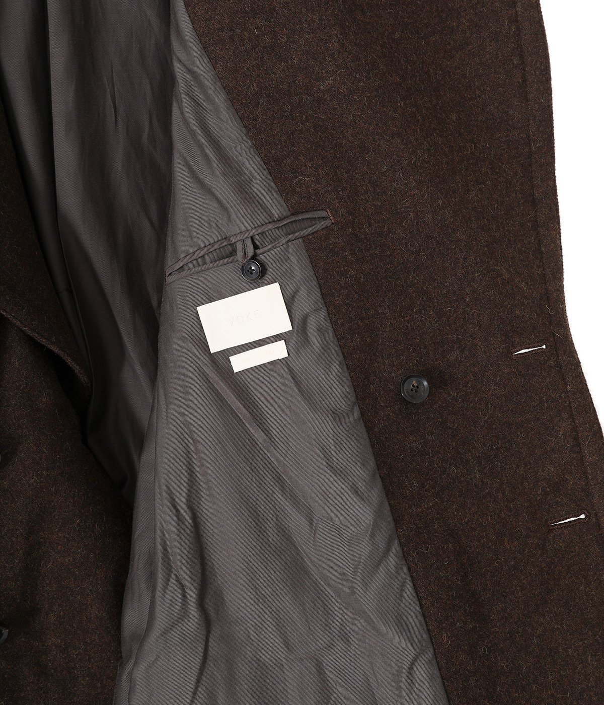 2-0928A∞ YOKE OVERSIZED DOUBLE BRESTED COAT 新品タグ付 2 コート Cグレー ヨーク F88196 -  www.theivyspa.com