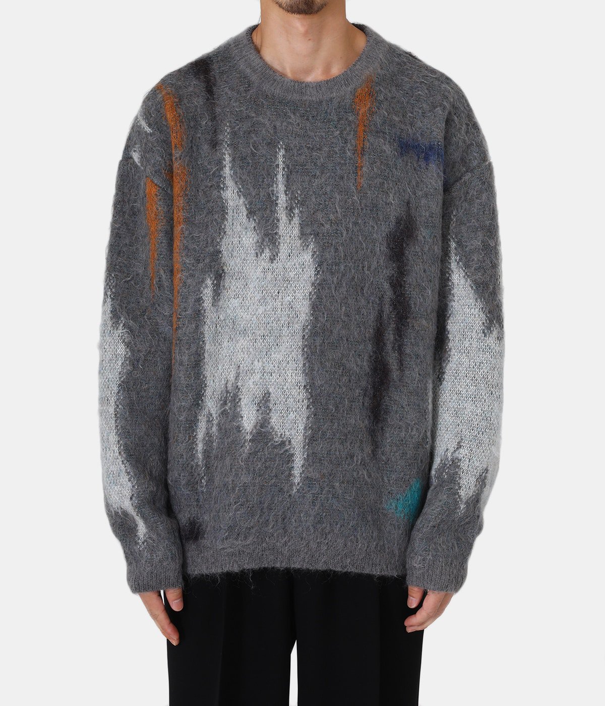 SALE／101%OFF】 YOKE STILL JACQUARD CREWNECK TOP GRAY