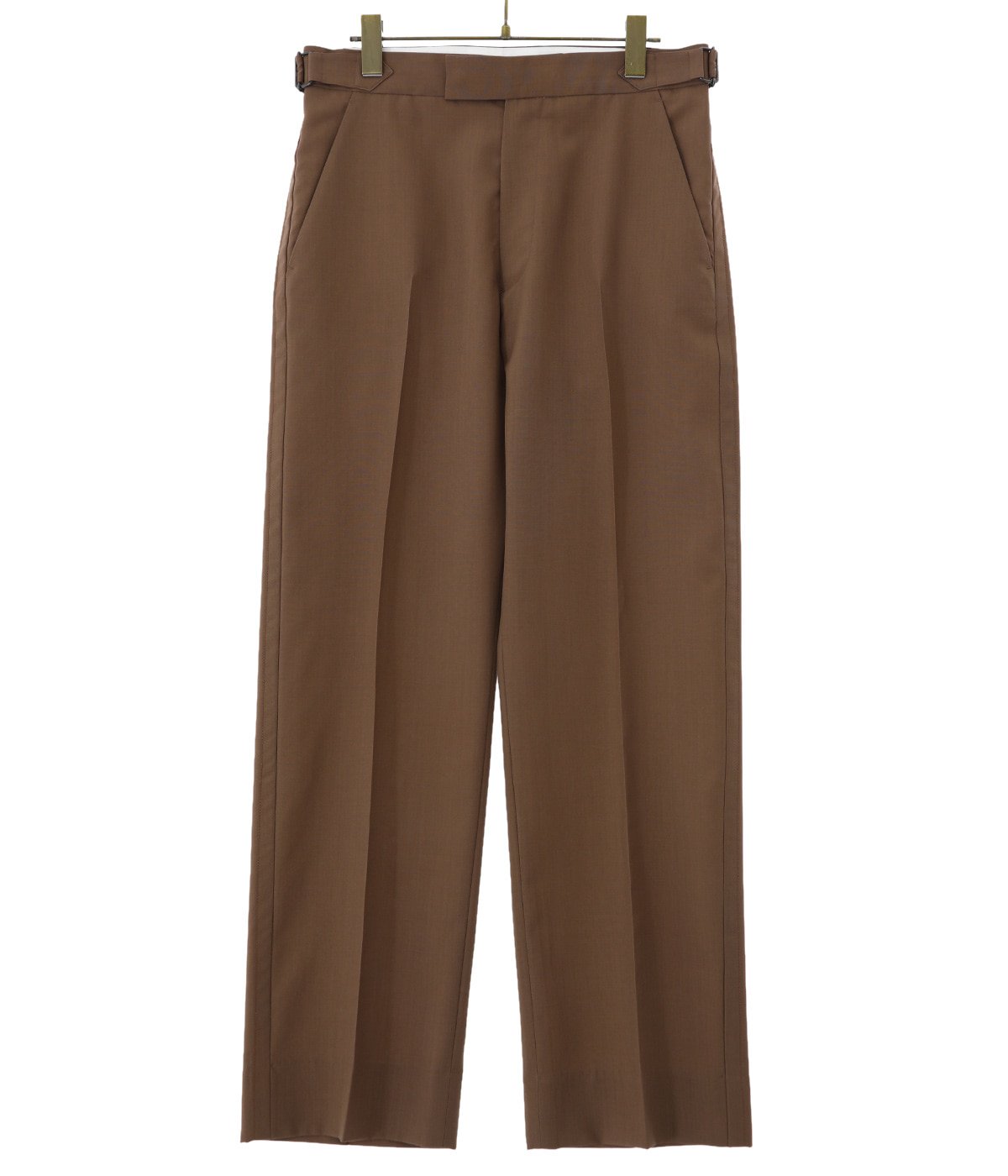 yoke covered straight fit trousers-