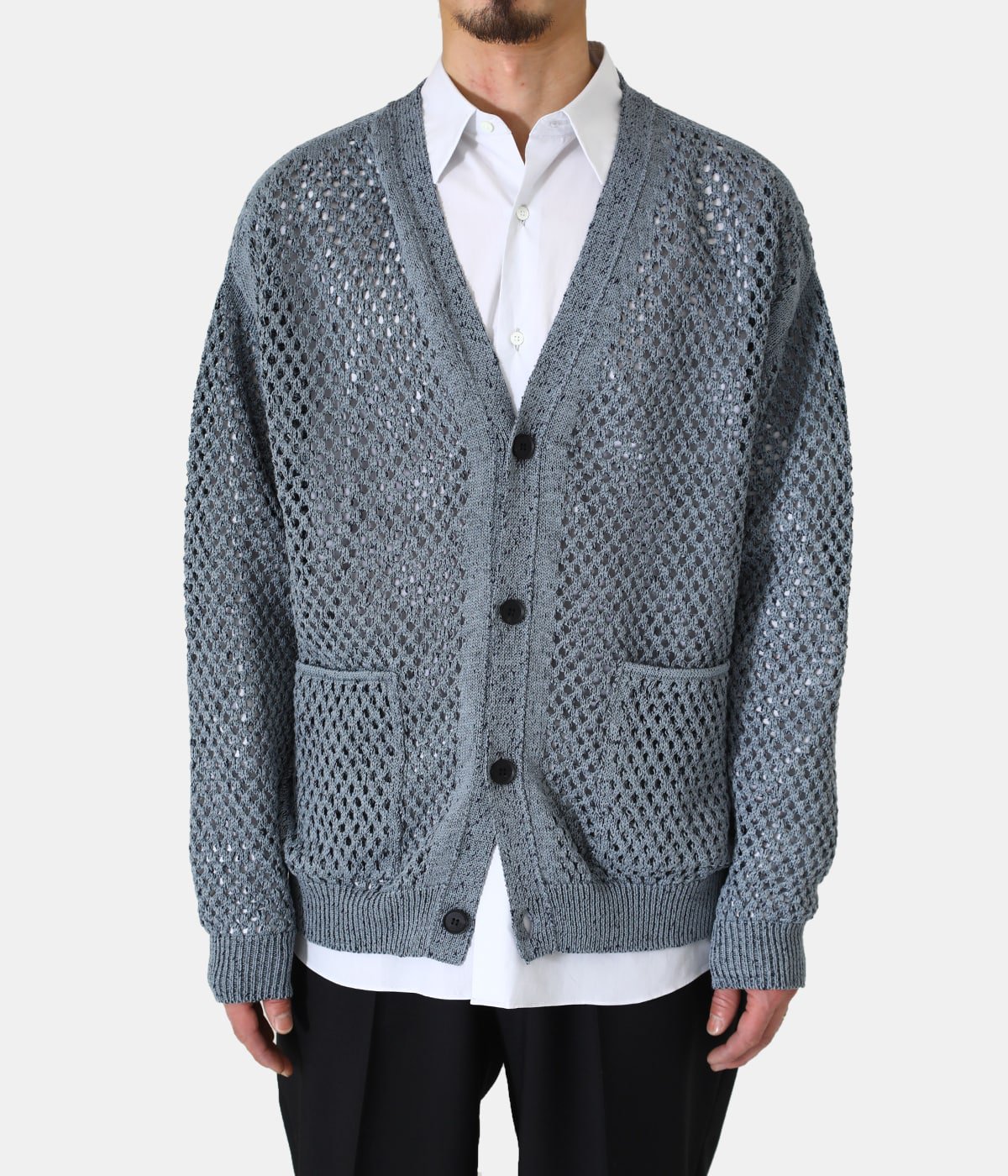 22ss YOKE MESHED KNIT CARDIGAN 2 | nate-hospital.com