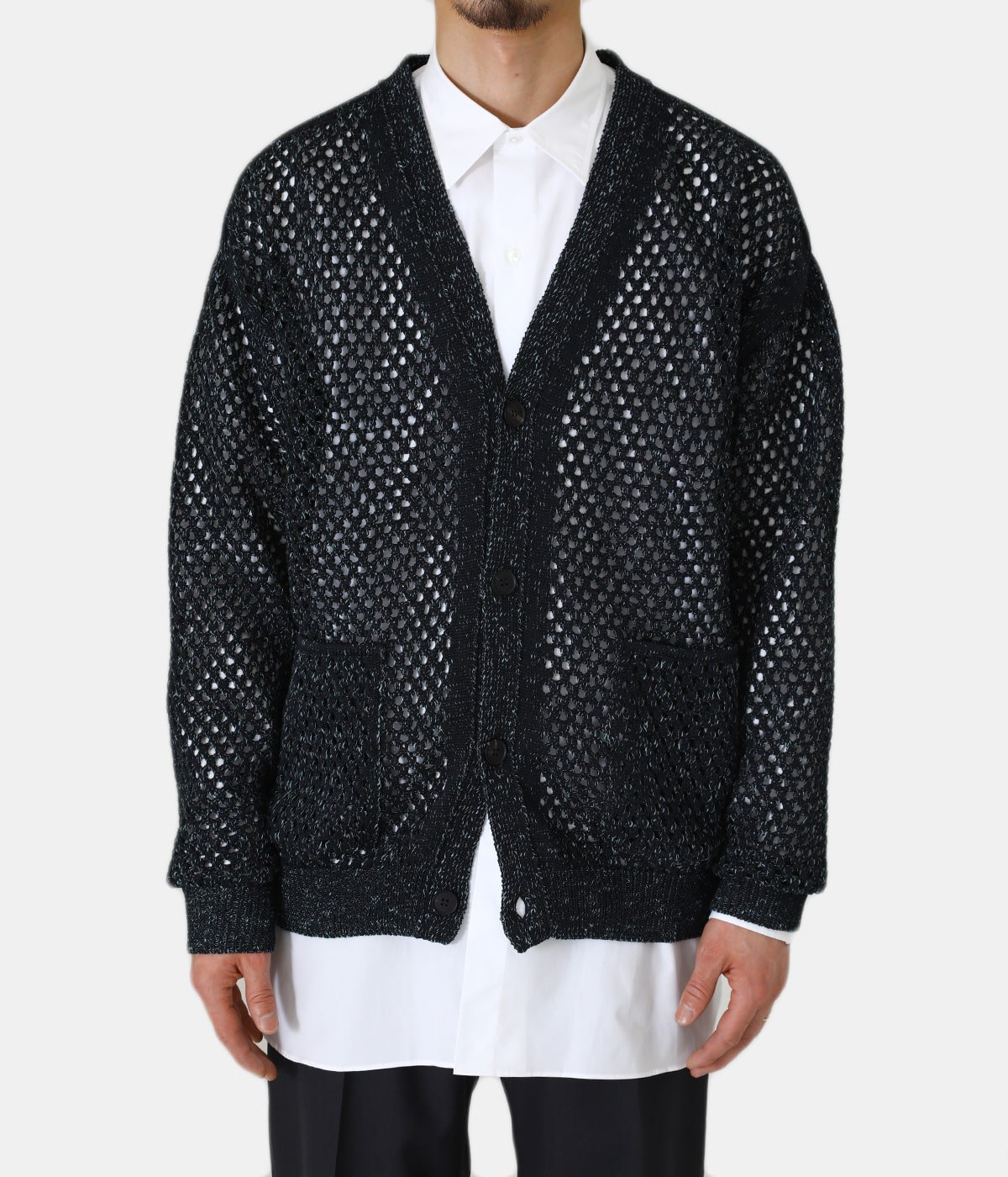 人気定番新品 COMOLI - YOKE MESHED KNIT CARDIGAN 22ss の通販 by