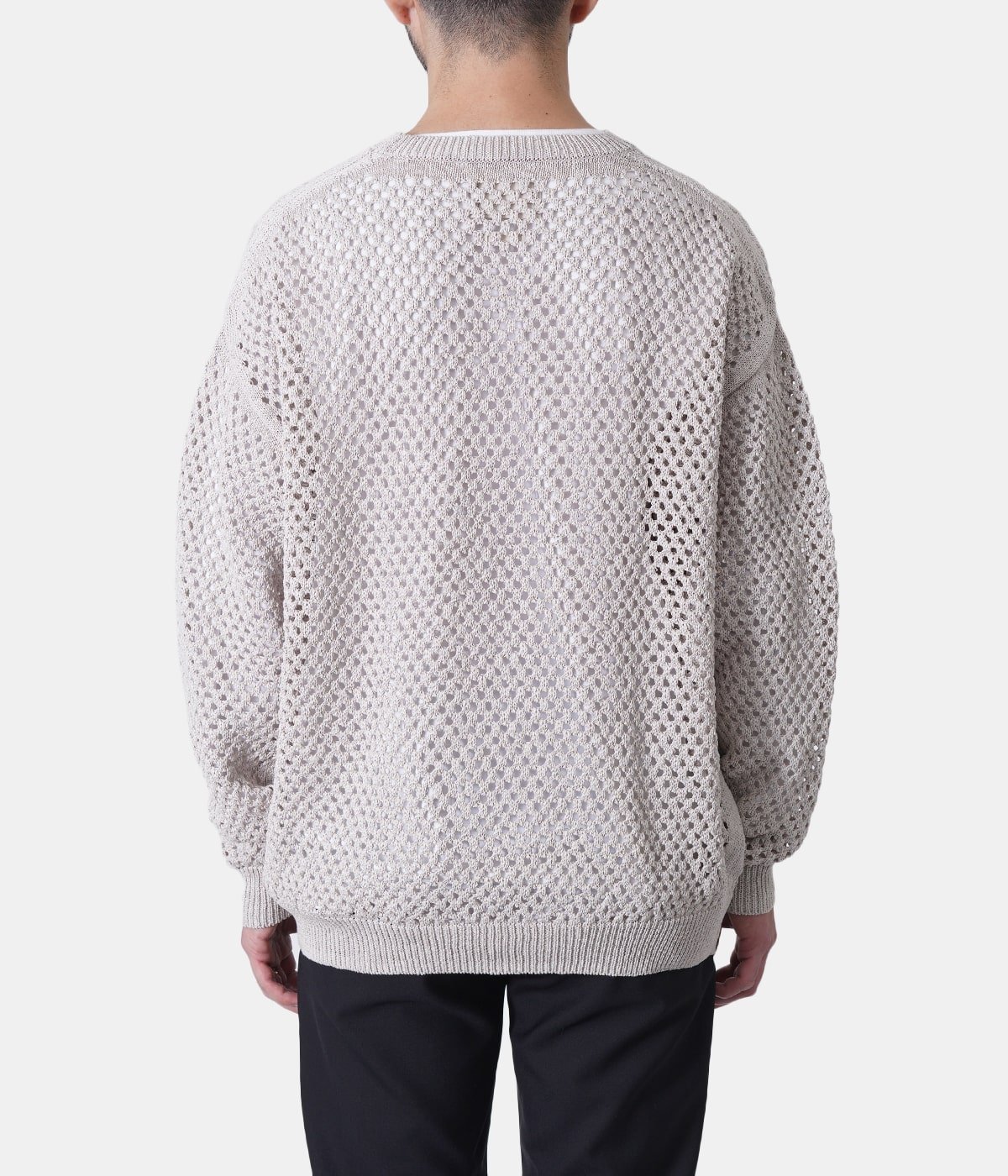 【ONLY ARK】別注 MESHED KNIT CREWNECK