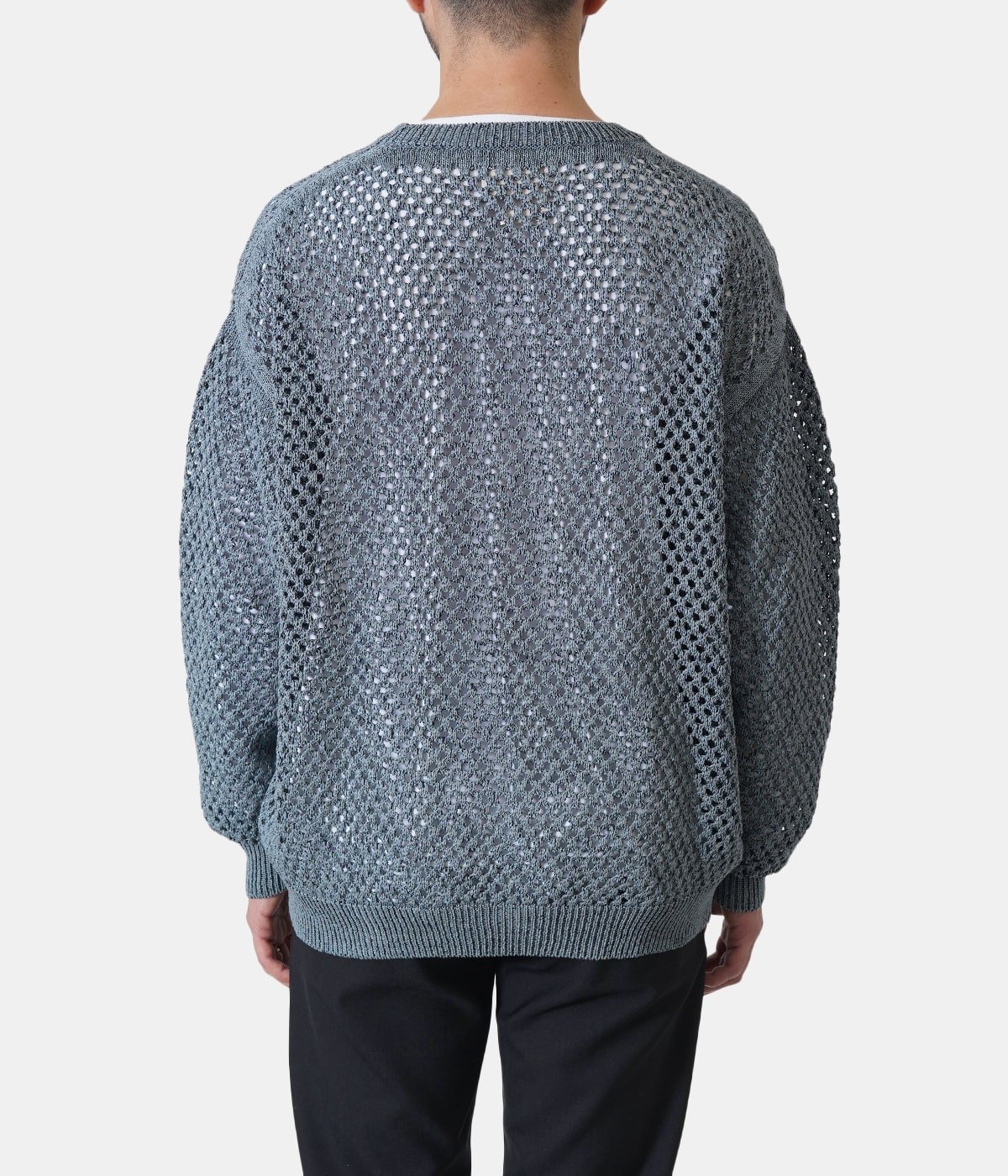 【ONLY ARK】別注 MESHED KNIT CREWNECK