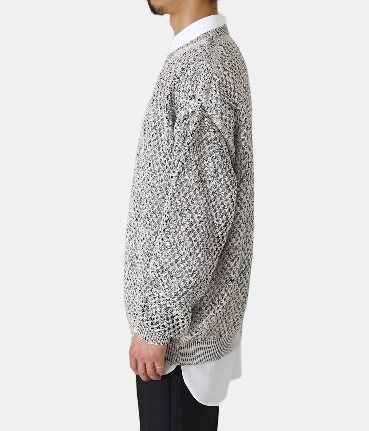 MESHED KNIT CREWNECK | YOKE(ヨーク) / トップス ニット・セーター ...