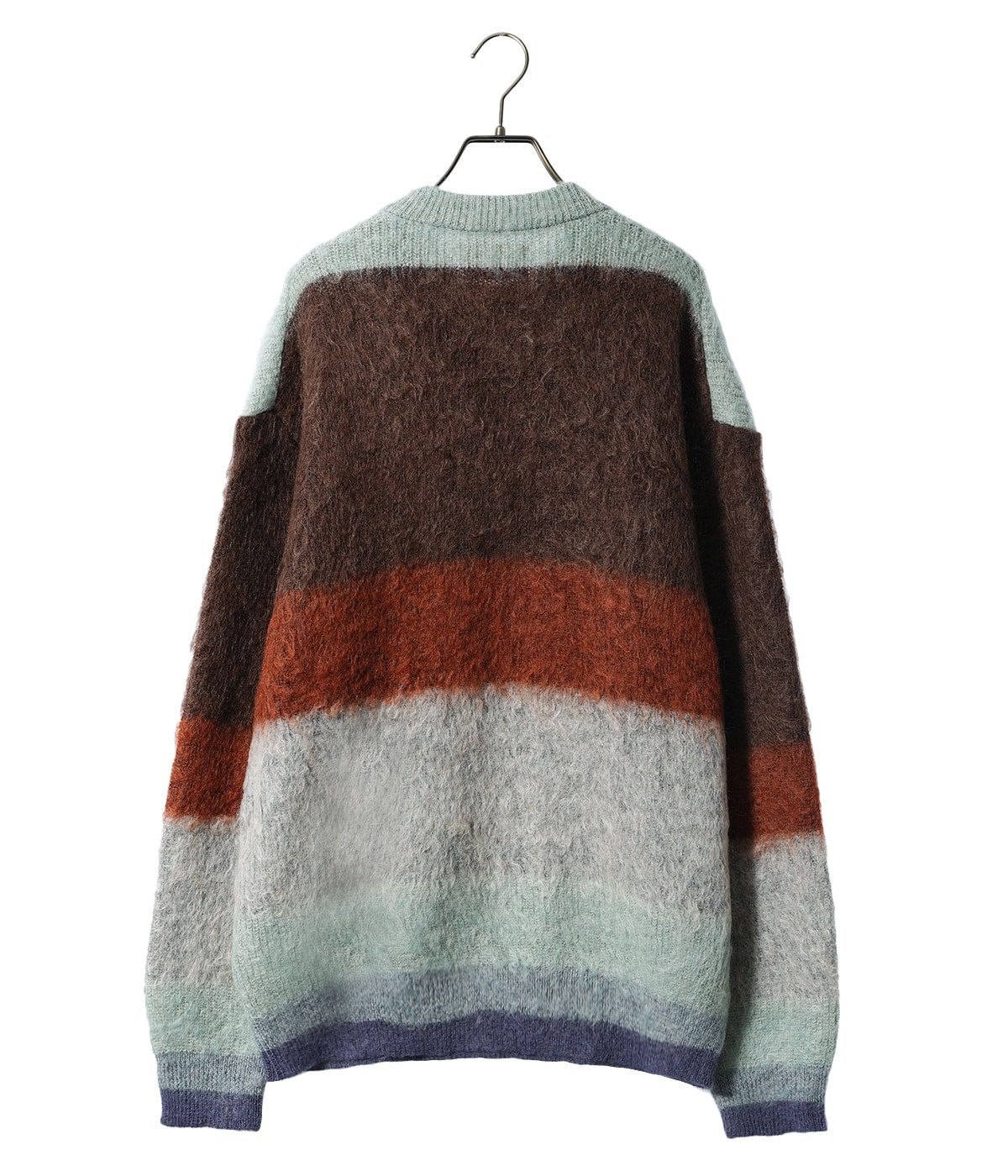 yoke 別注 MOHAIR BORDER CREWNECK SWEATER柄デザインボーダー