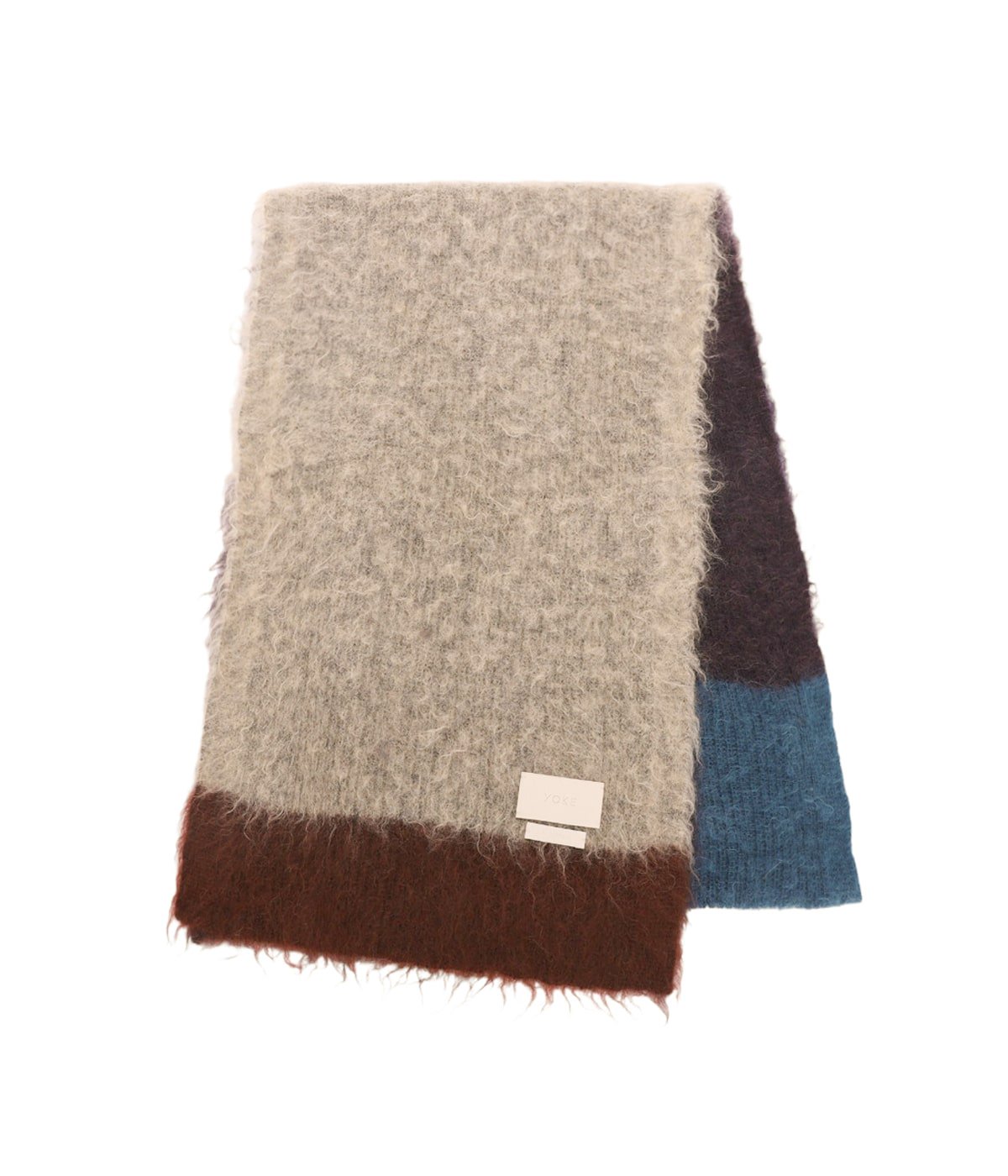 YOKE ヨーク 21aw MOHAIR BORDER LONG STOLE-