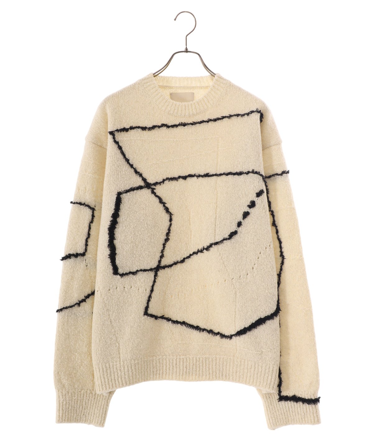 YOKE CONTINUOUS LINE EMBROIDERY SWEATER - portwood.ca