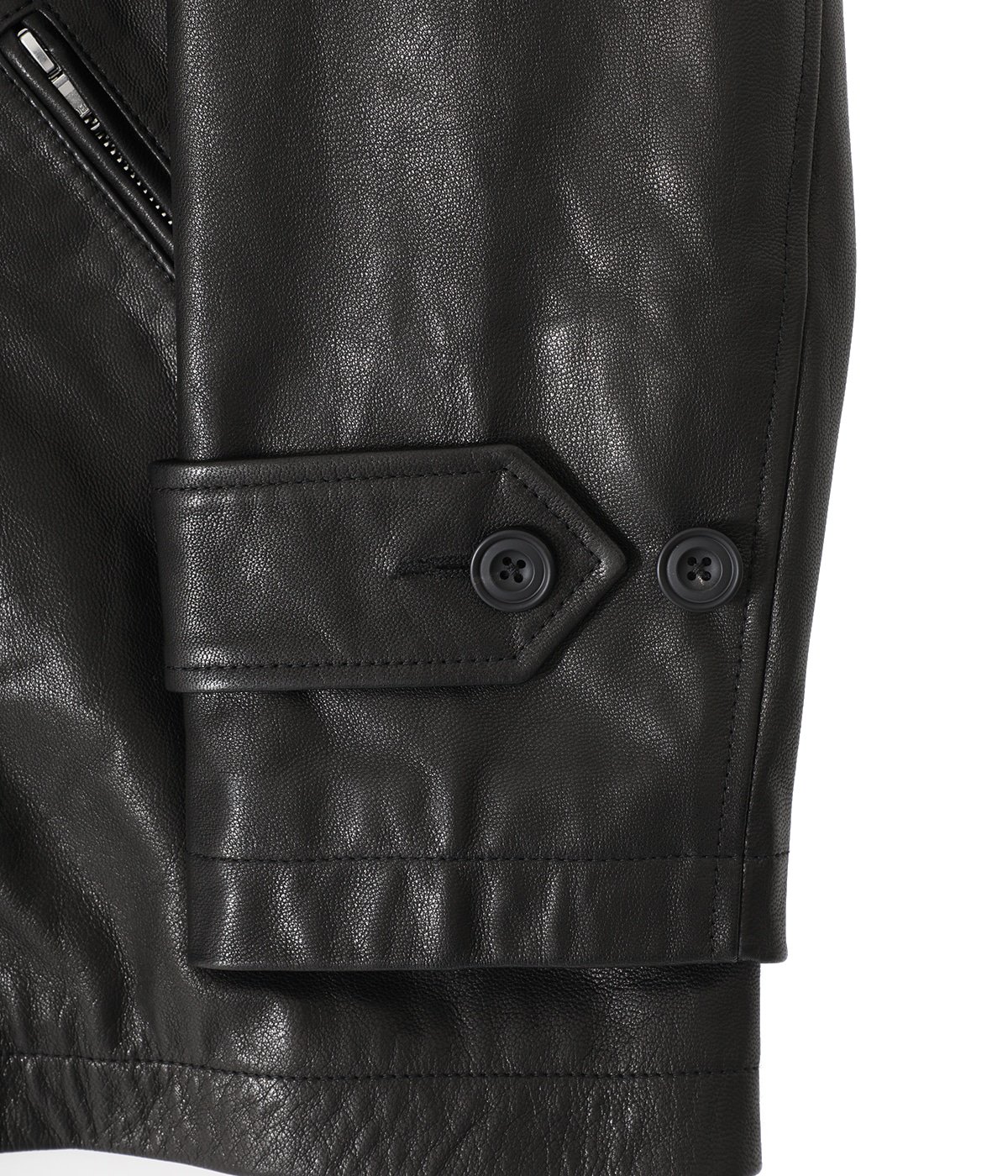 YOKE 23SS GOAT LEATHER ZIP BLOUSON ブラック | jarussi.com.br