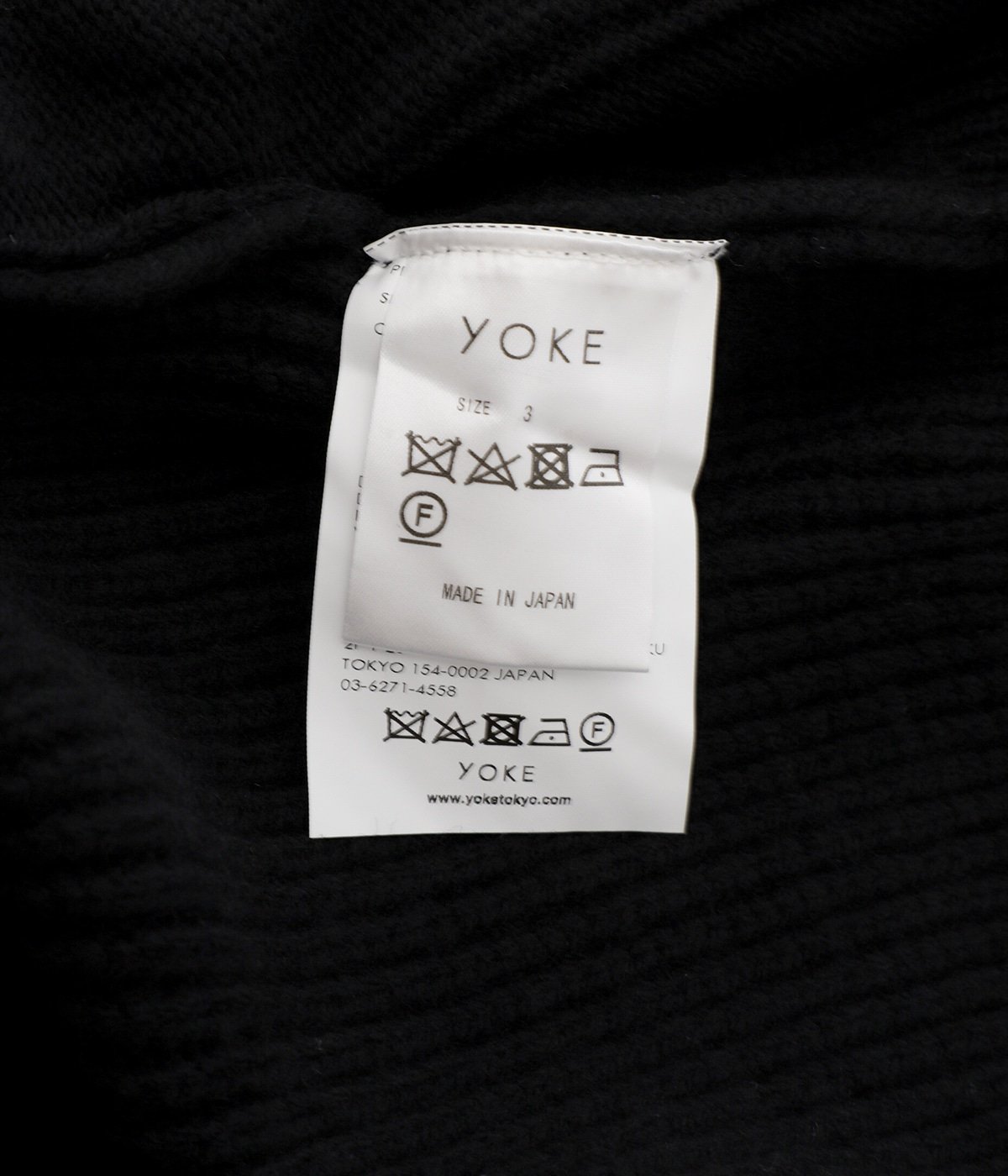 3/4 FRONT ZIP HIGHNECK RIB SWEATER | YOKE(ヨーク) / トップス